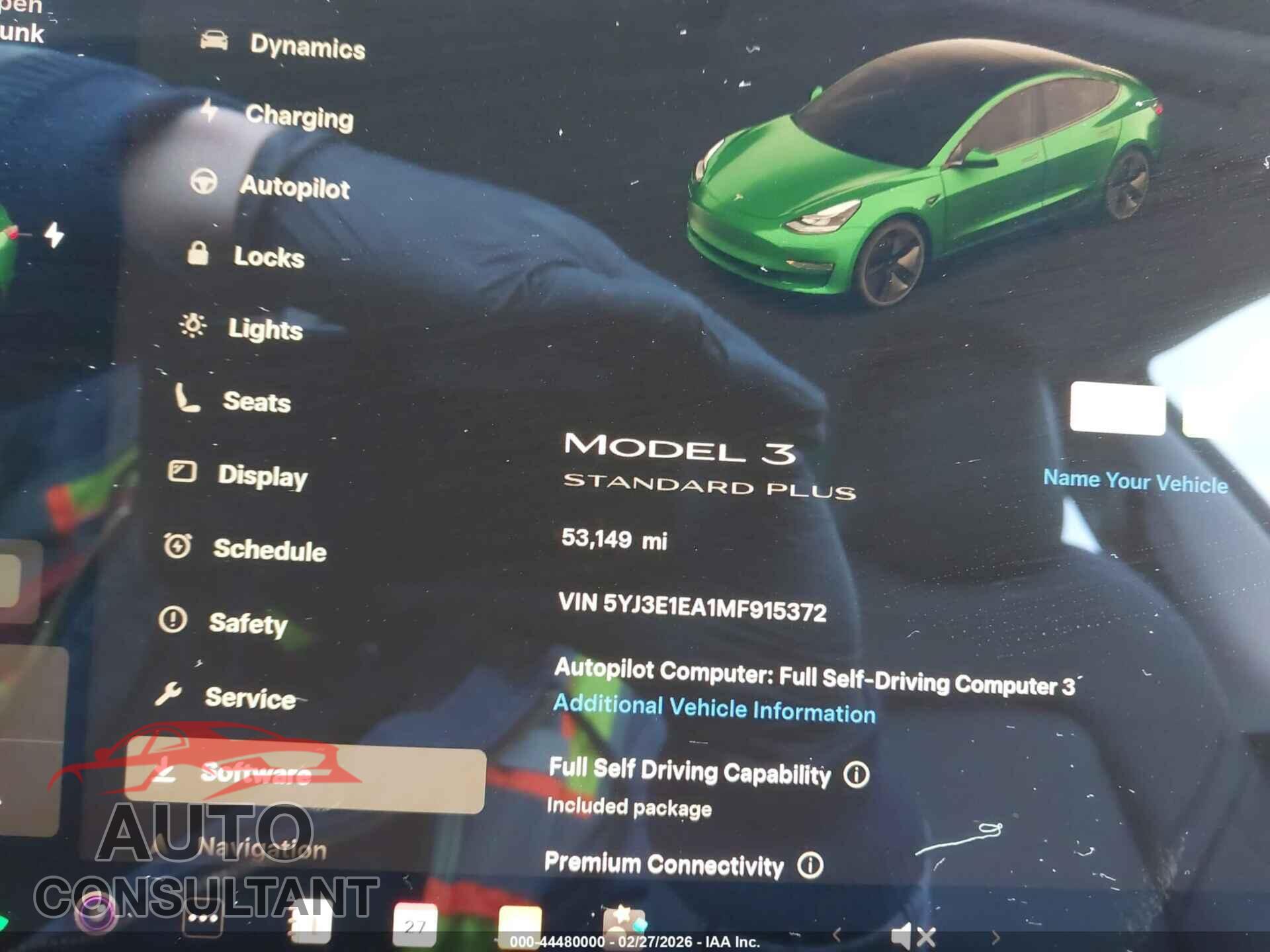 TESLA MODEL 3 2021 - 5YJ3E1EA1MF915372