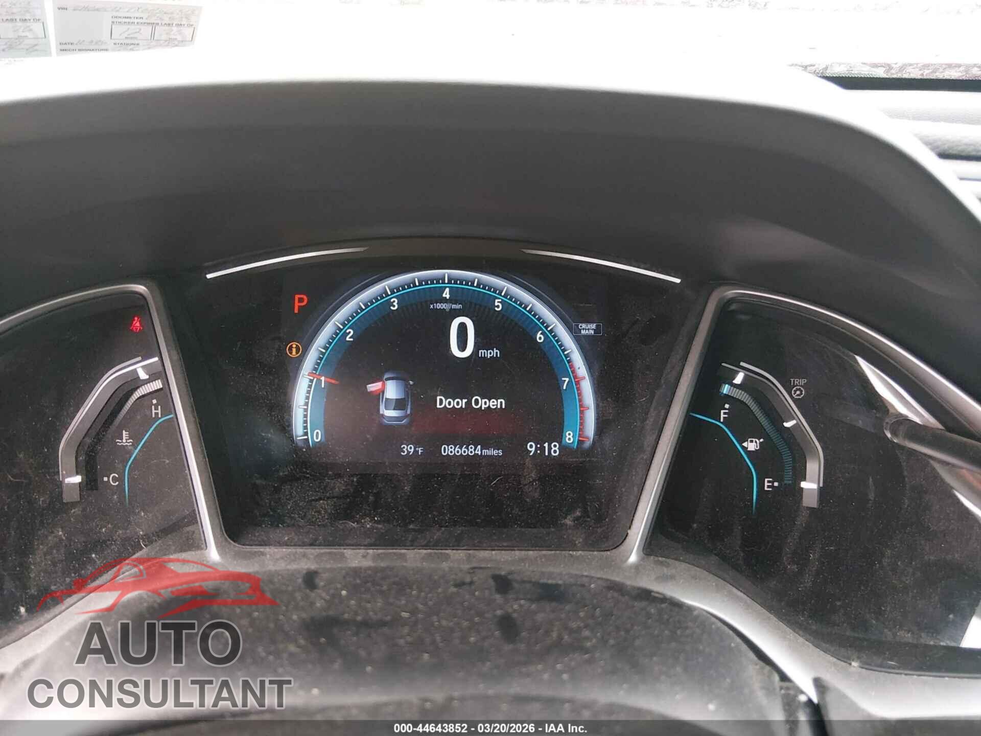 HONDA CIVIC 2016 - 2HGFC2F7XGH566403