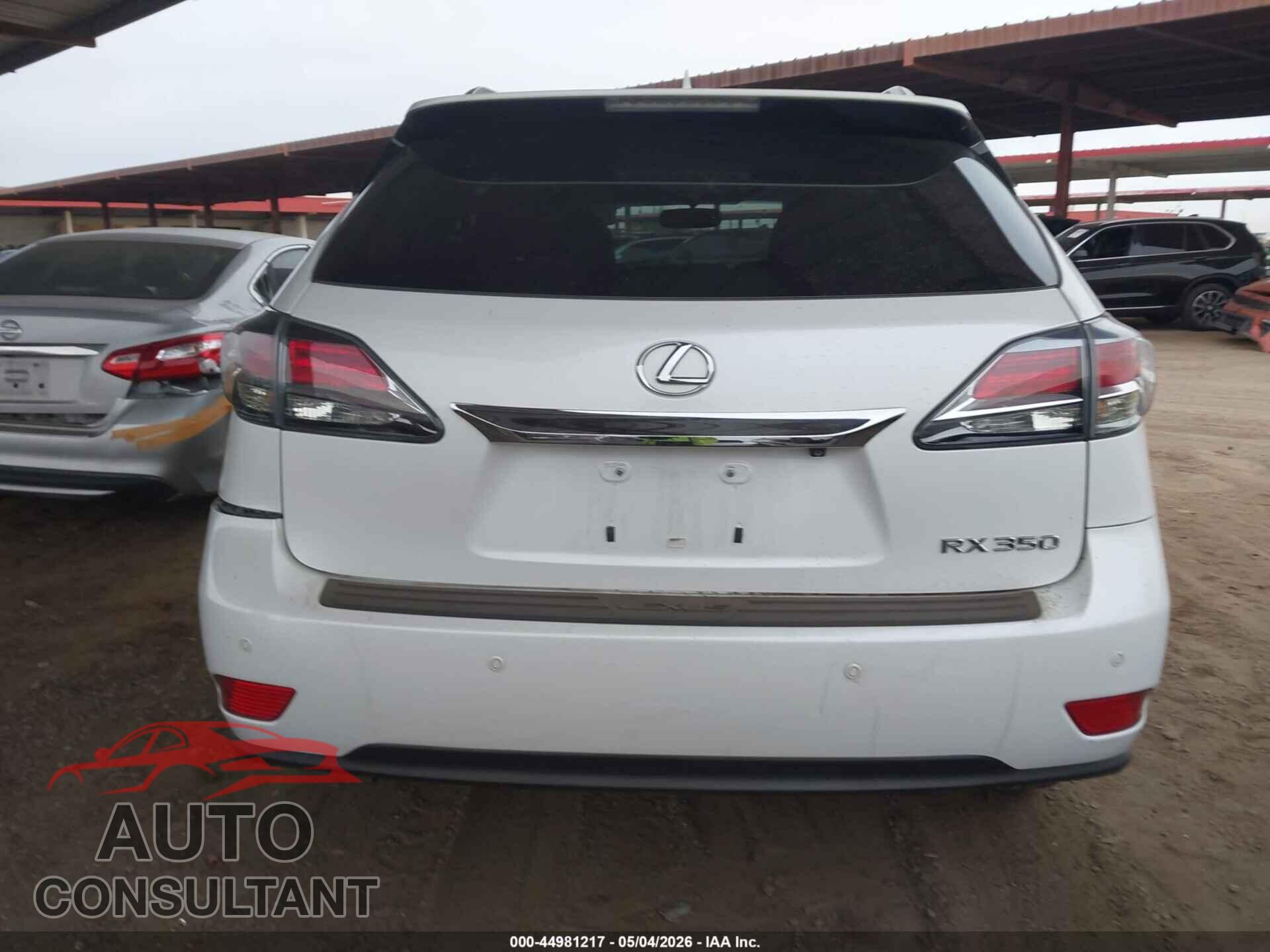 LEXUS RX 350 2013 - 2T2BK1BA3DC206354
