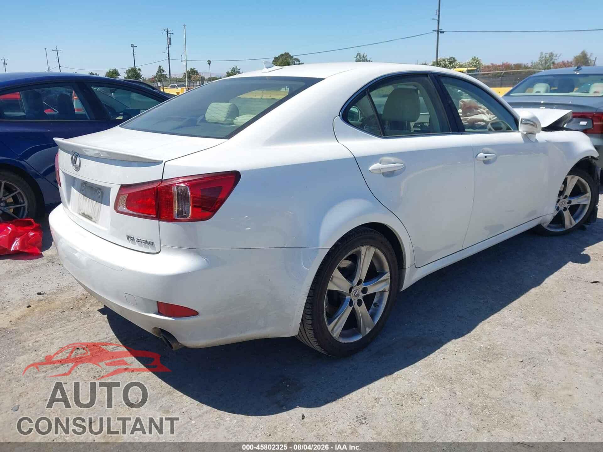 LEXUS IS 250 2012 - JTHBF5C21C2103100