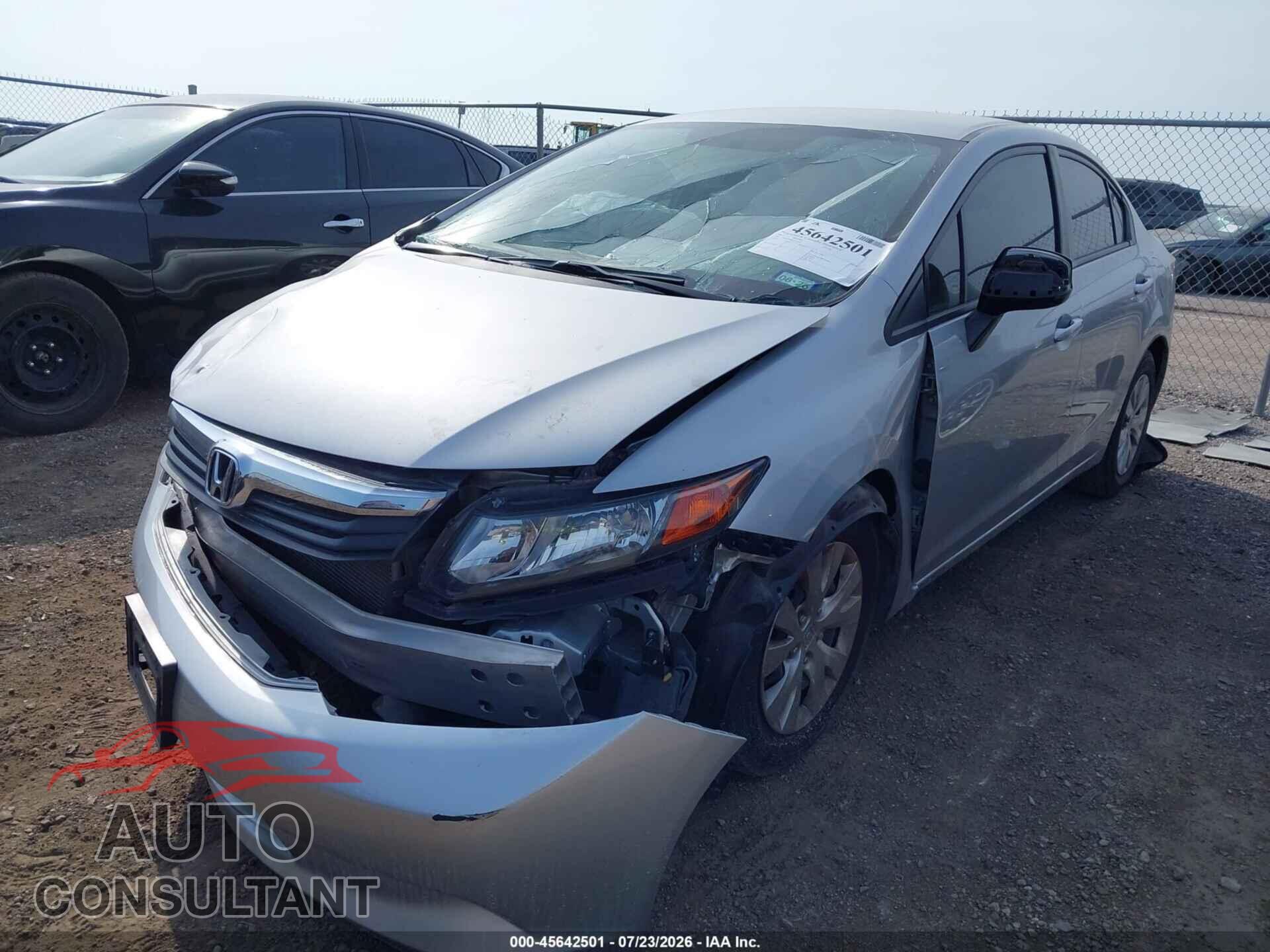 HONDA CIVIC 2012 - 19XFB2F58CE013013