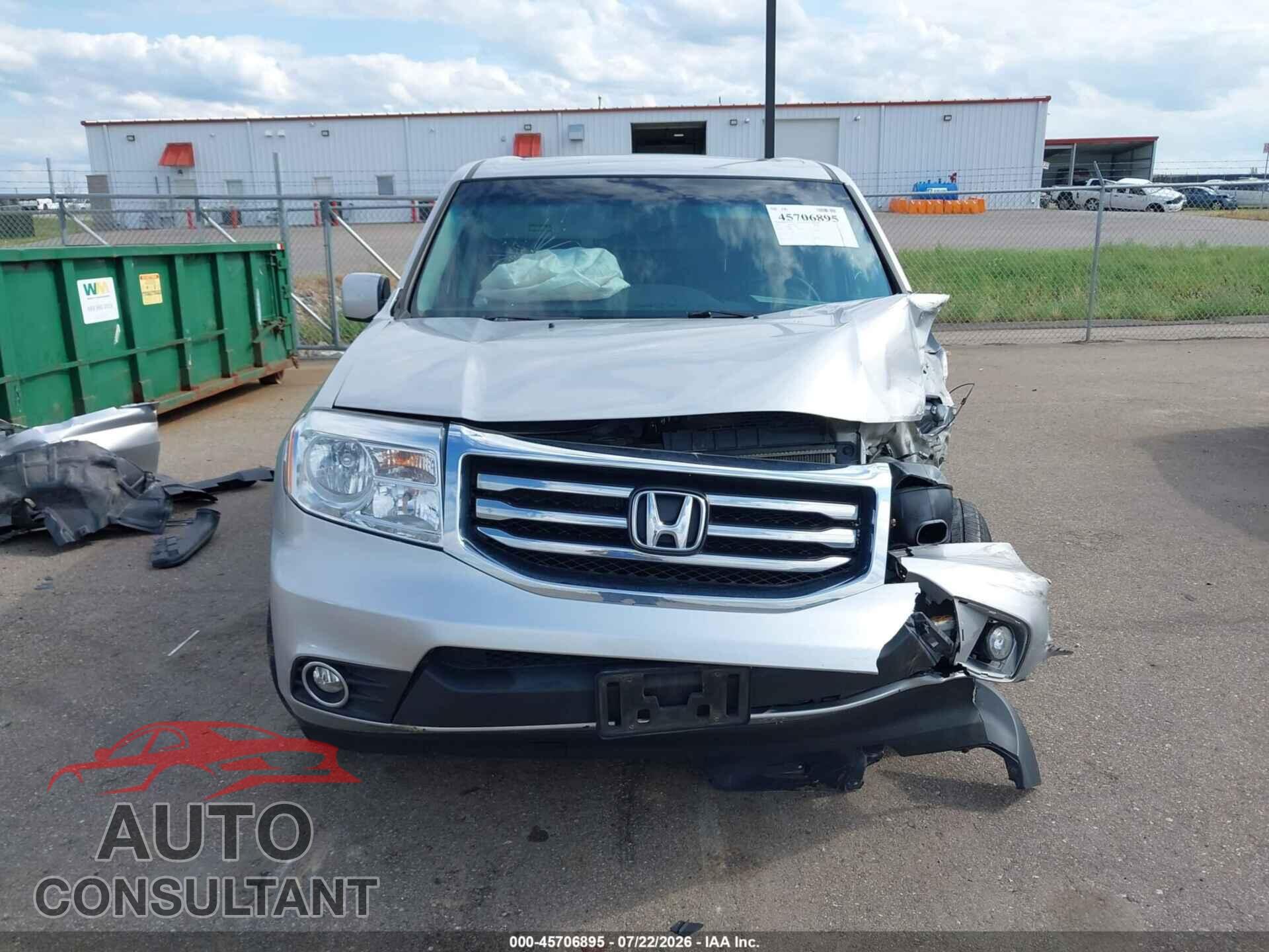 HONDA PILOT 2012 - 5FNYF4H70CB004467