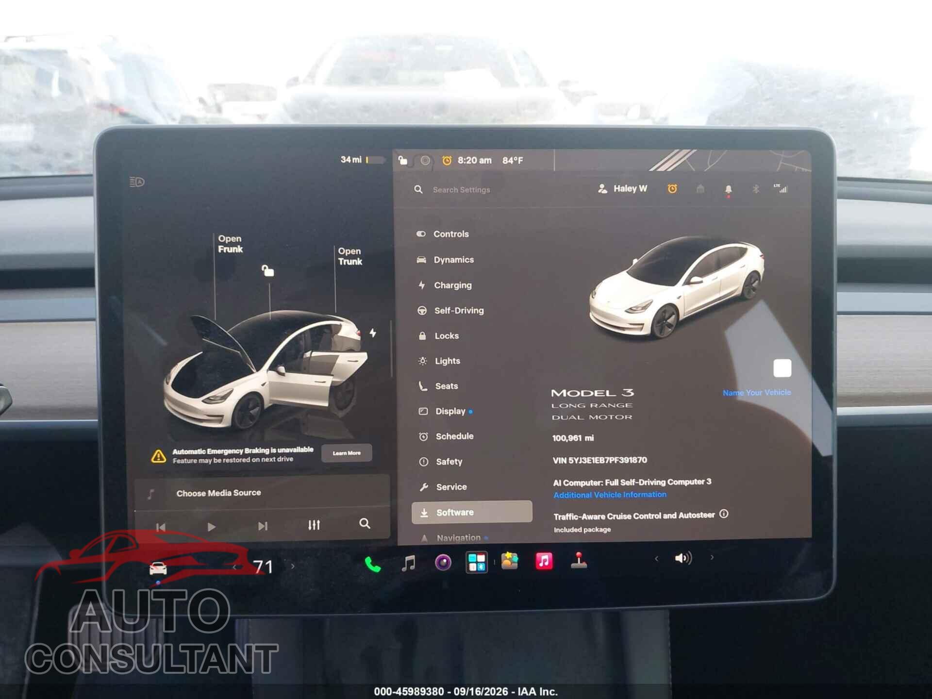 TESLA MODEL 3 2023 - 5YJ3E1EB7PF391870