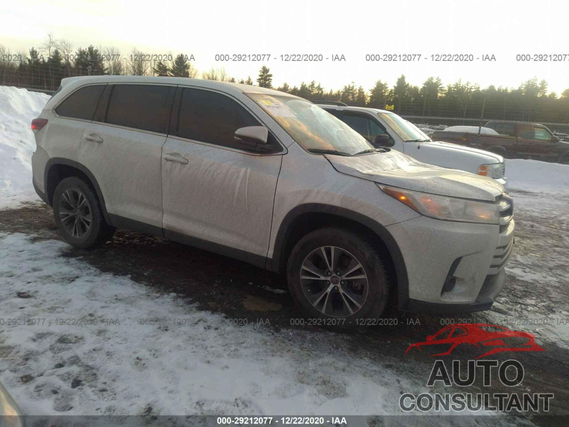 TOYOTA HIGHLANDER 2019 - 5TDZARFH9KS044407