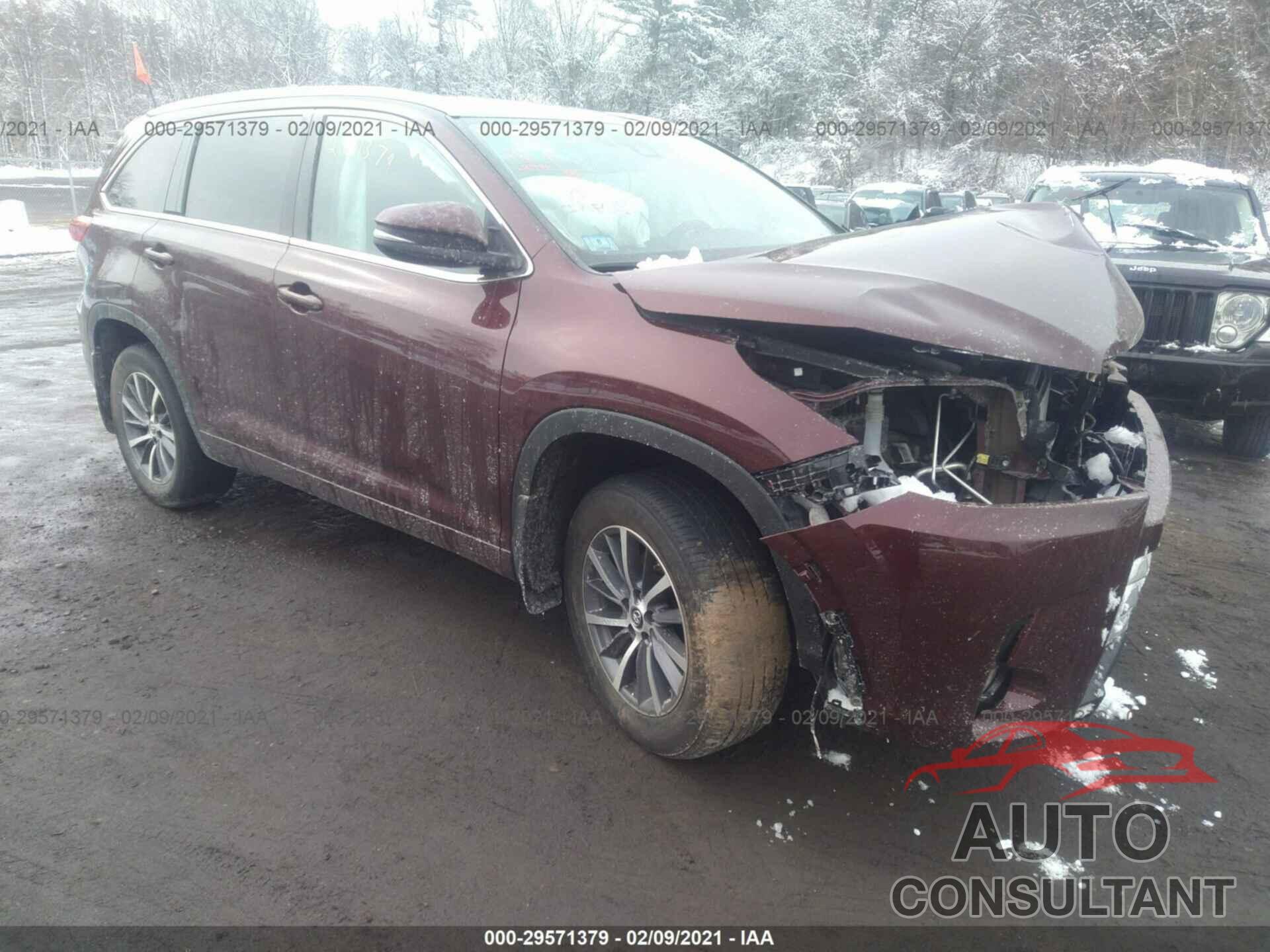 TOYOTA HIGHLANDER 2017 - 5TDJZRFH3HS397238