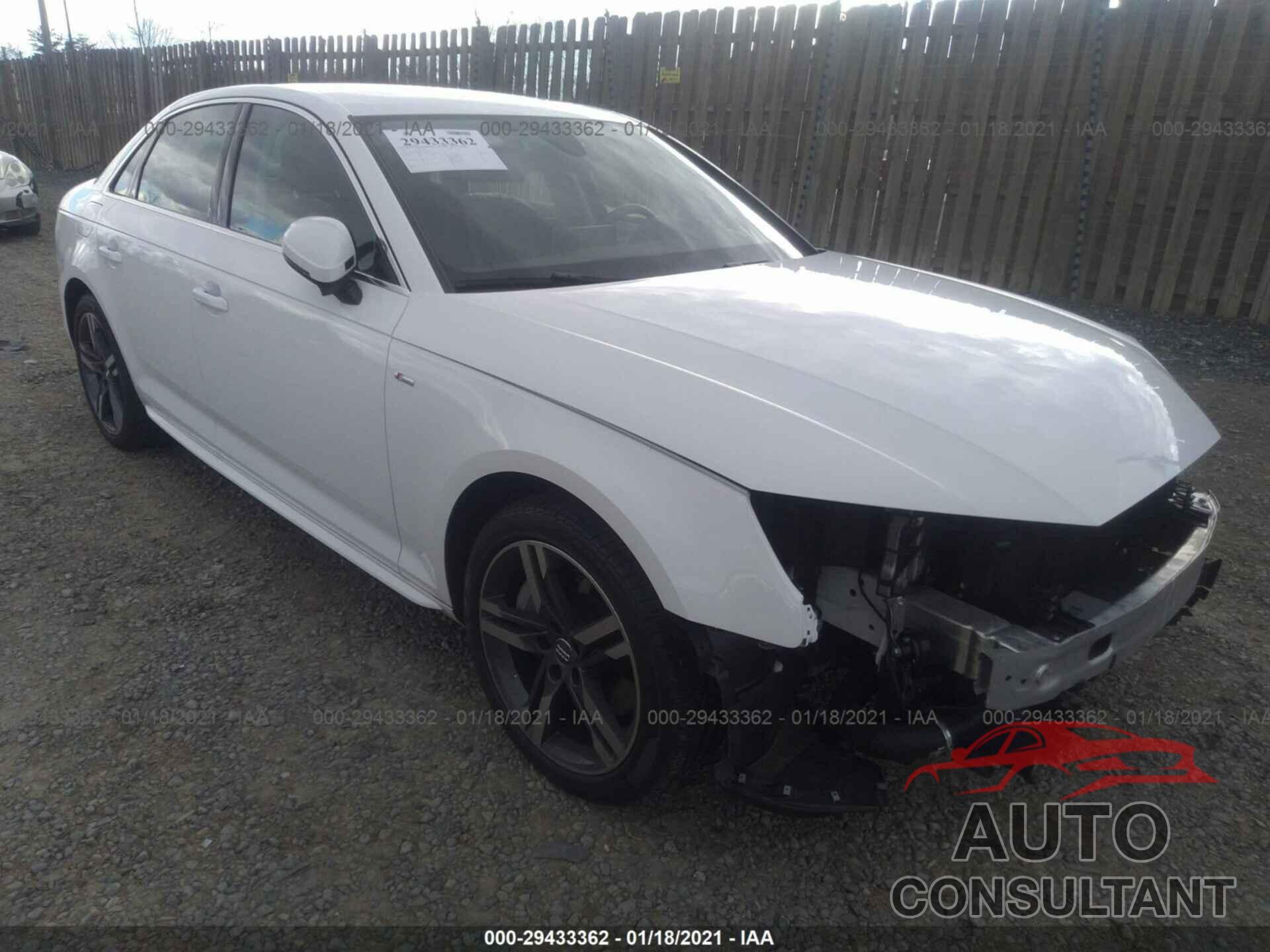 AUDI A4 2017 - WAUENAF45HN071682