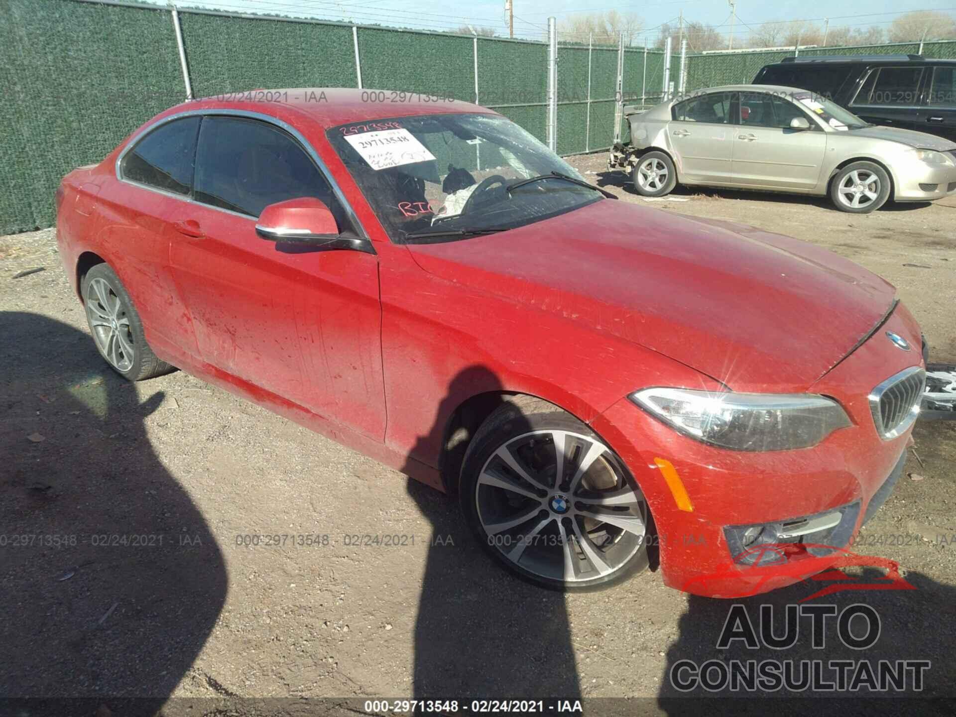 BMW 2 SERIES 2016 - WBA1F9C52GV742313