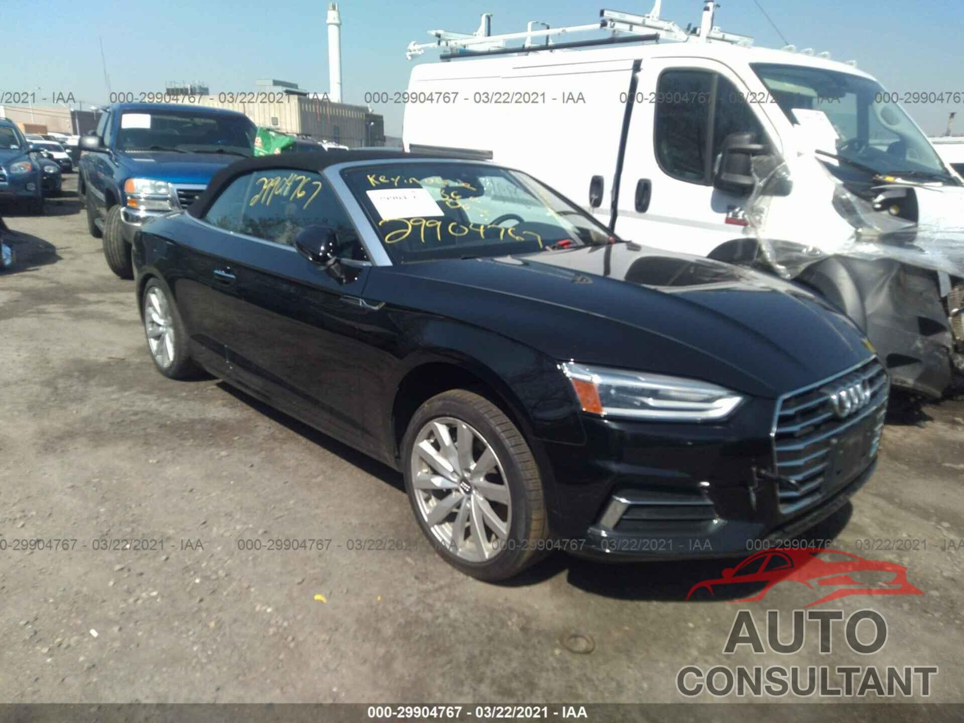 AUDI A5 CABRIOLET 2018 - WAUWNGF51JN006849