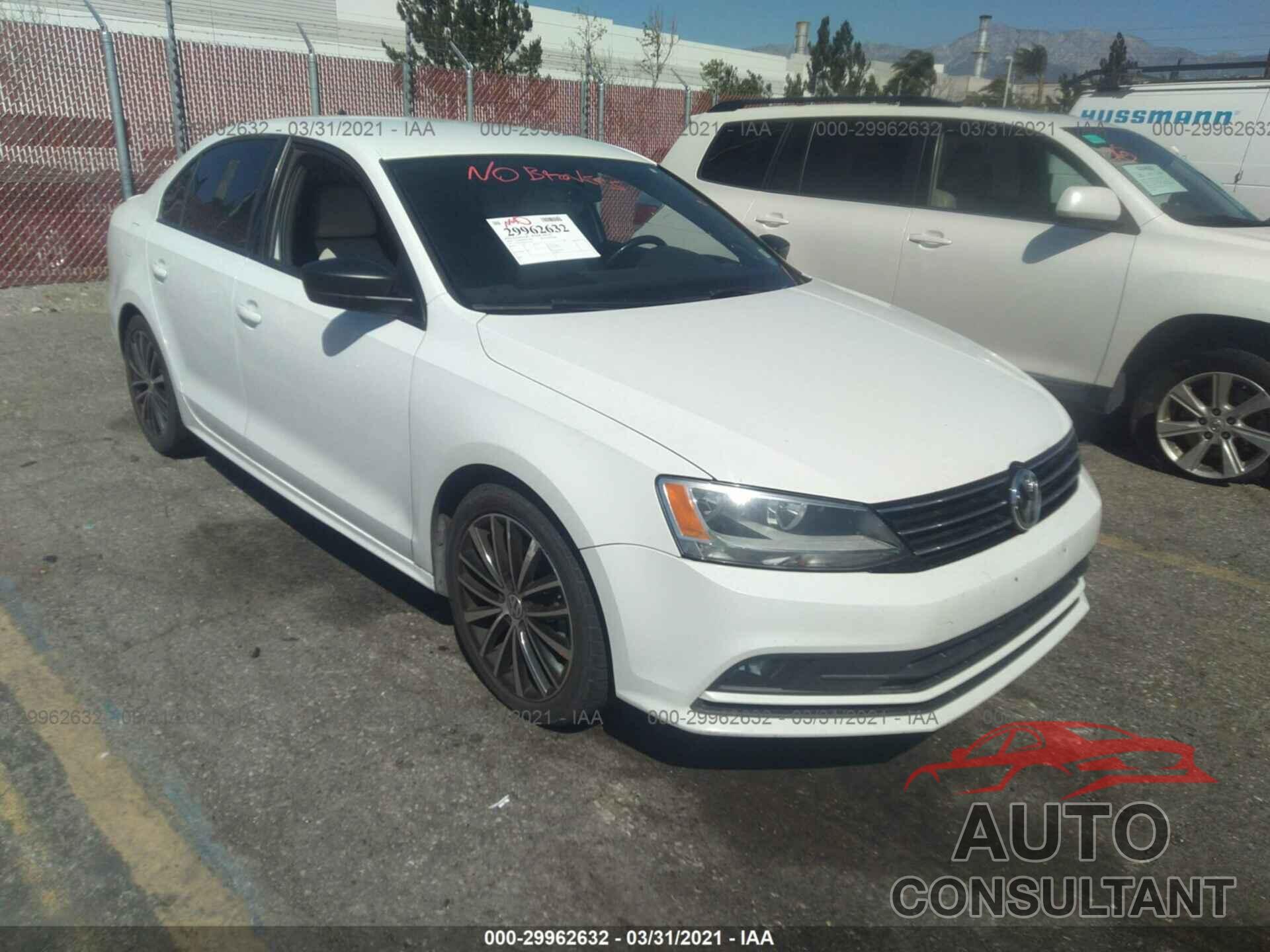 VOLKSWAGEN JETTA SEDAN 2016 - 3VWD17AJ3GM241103