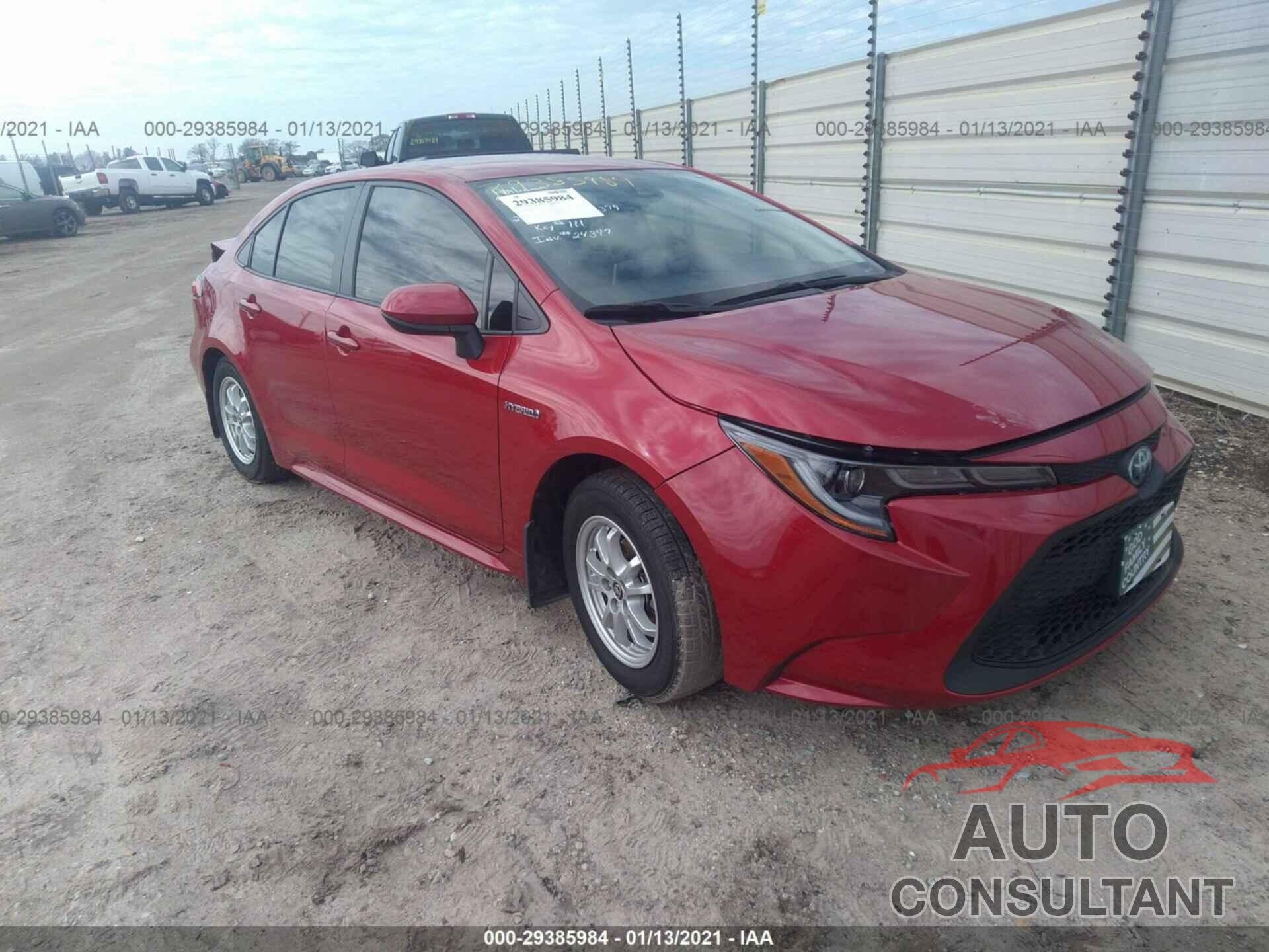 TOYOTA COROLLA 2020 - JTDEBRBE0LJ013780