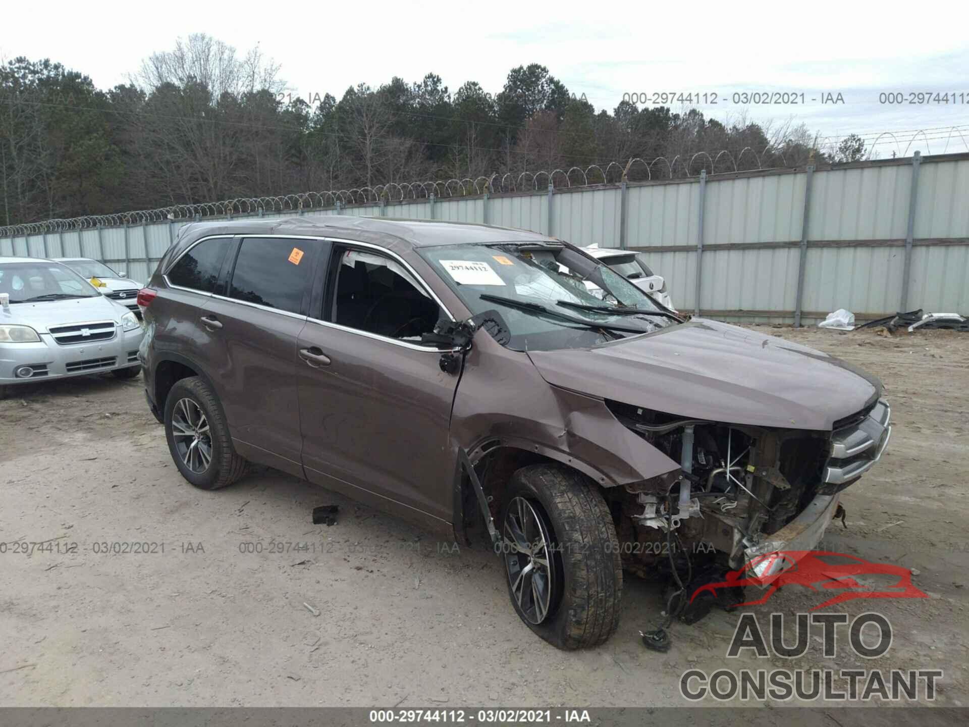 TOYOTA HIGHLANDER 2017 - 5TDZZRFH1HS230203