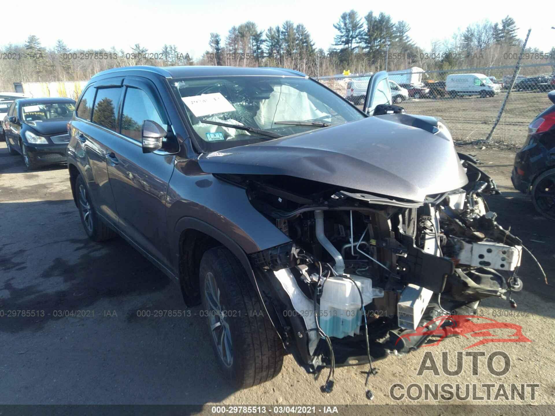 TOYOTA HIGHLANDER 2017 - 5TDJZRFH6HS431768