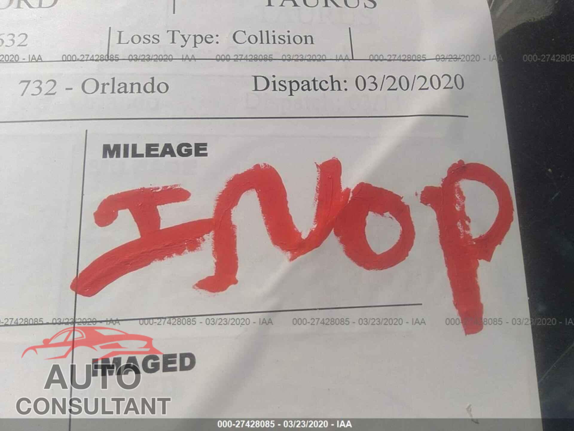 FORD TAURUS 2017 - 1FAHP2E84HG128632