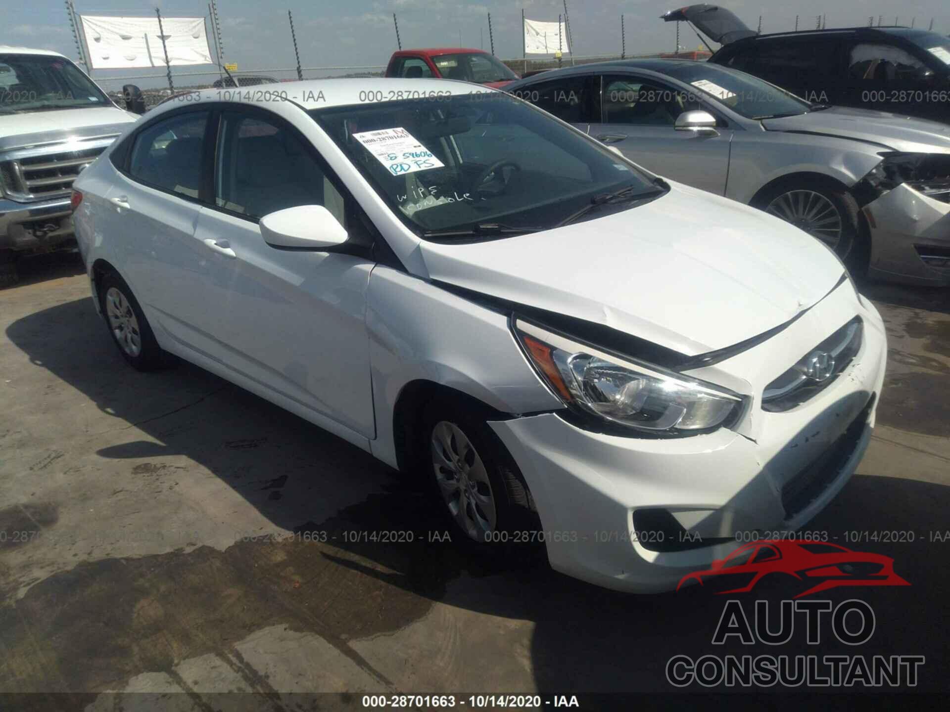HYUNDAI ACCENT 2017 - KMHCT4AEXHU166676