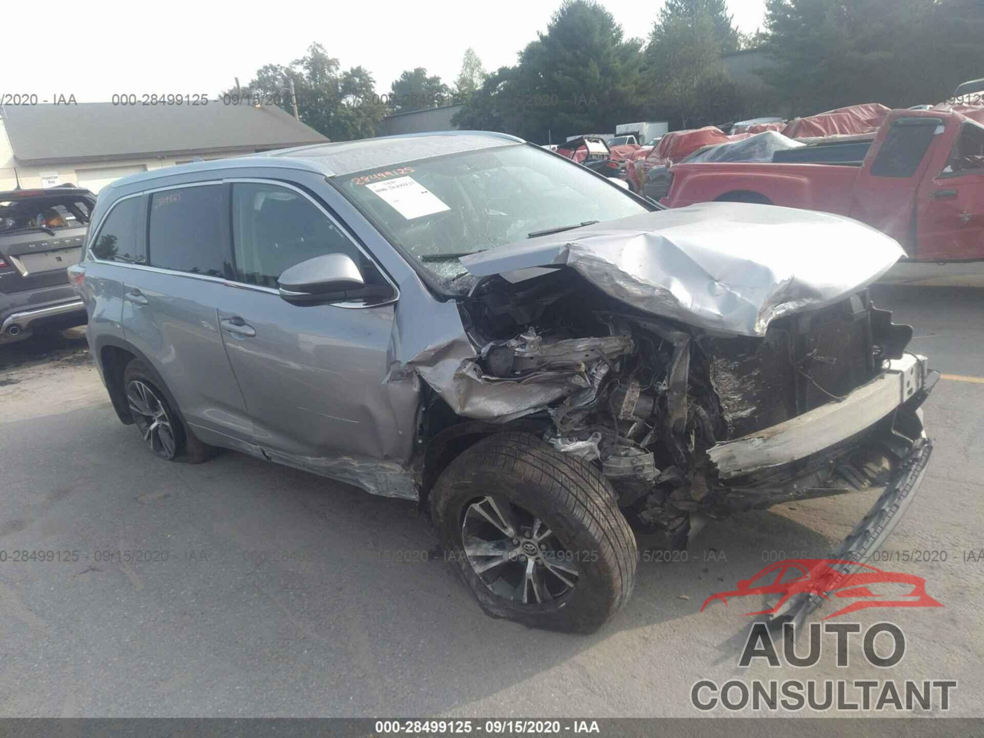 TOYOTA HIGHLANDER 2016 - 5TDJKRFH1GS505164