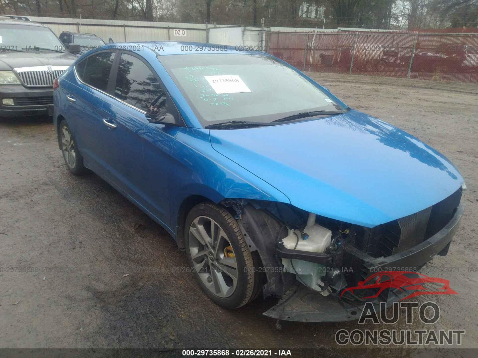 HYUNDAI ELANTRA 2017 - KMHD84LF7HU357175