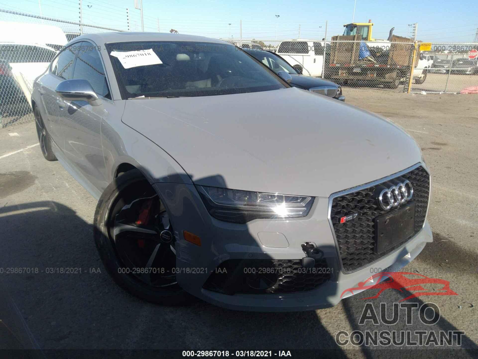 AUDI RS 7 2016 - WUAW2AFC3GN900855