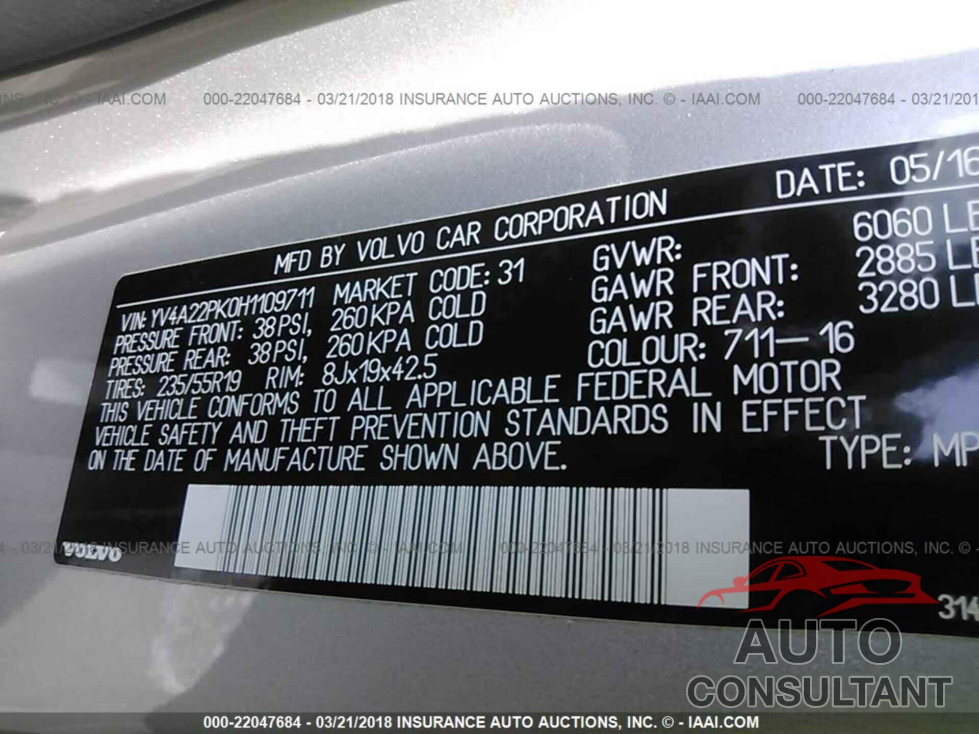 Volvo Xc90 2017 - YV4A22PK0H1109711