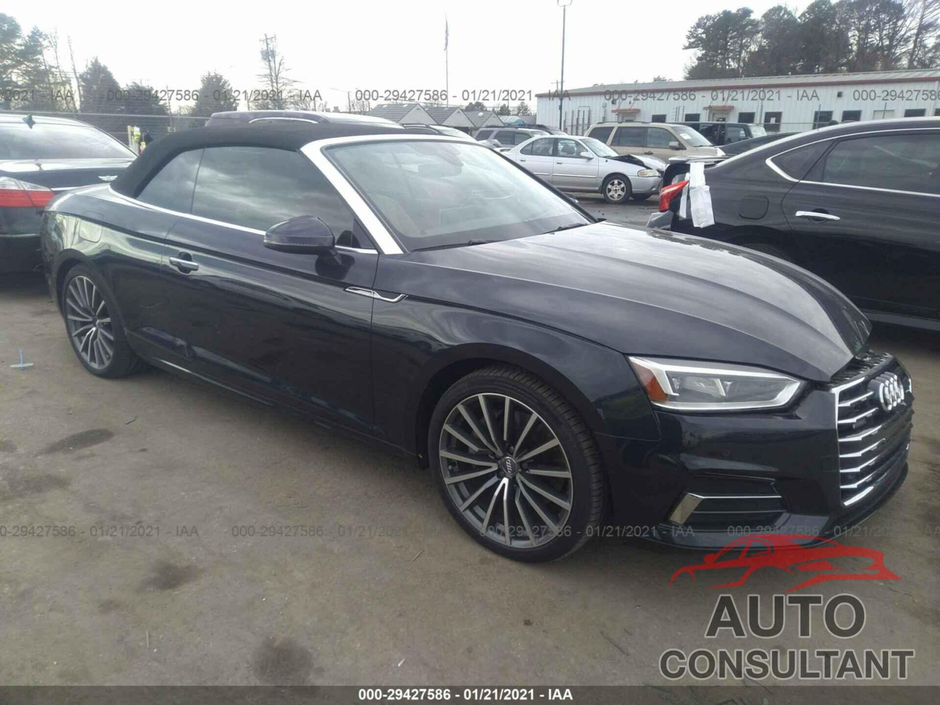 AUDI A5 CABRIOLET 2018 - WAUYNGF5XJN013260
