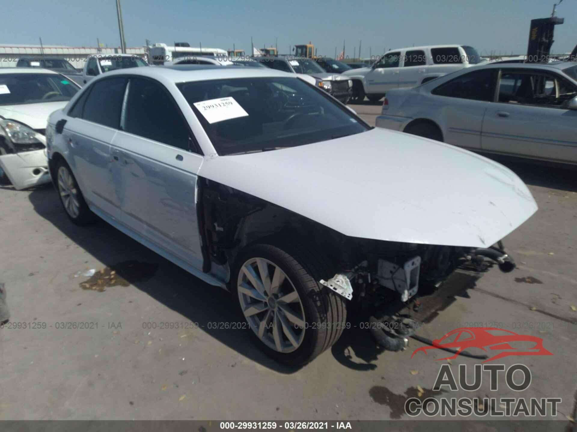 AUDI A4 2018 - WAUKMAF45JA107423