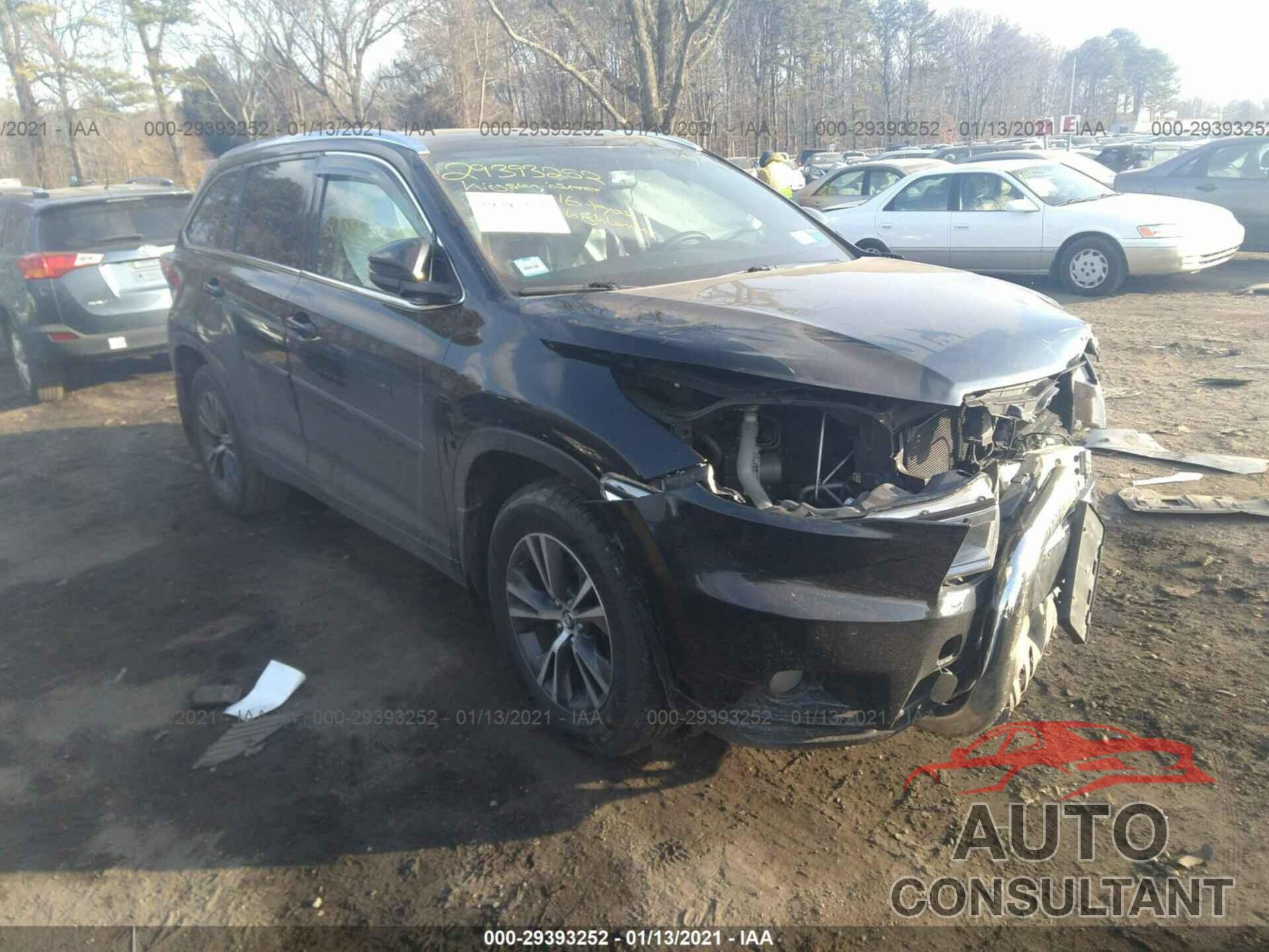 TOYOTA HIGHLANDER 2016 - 5TDJKRFH9GS259769