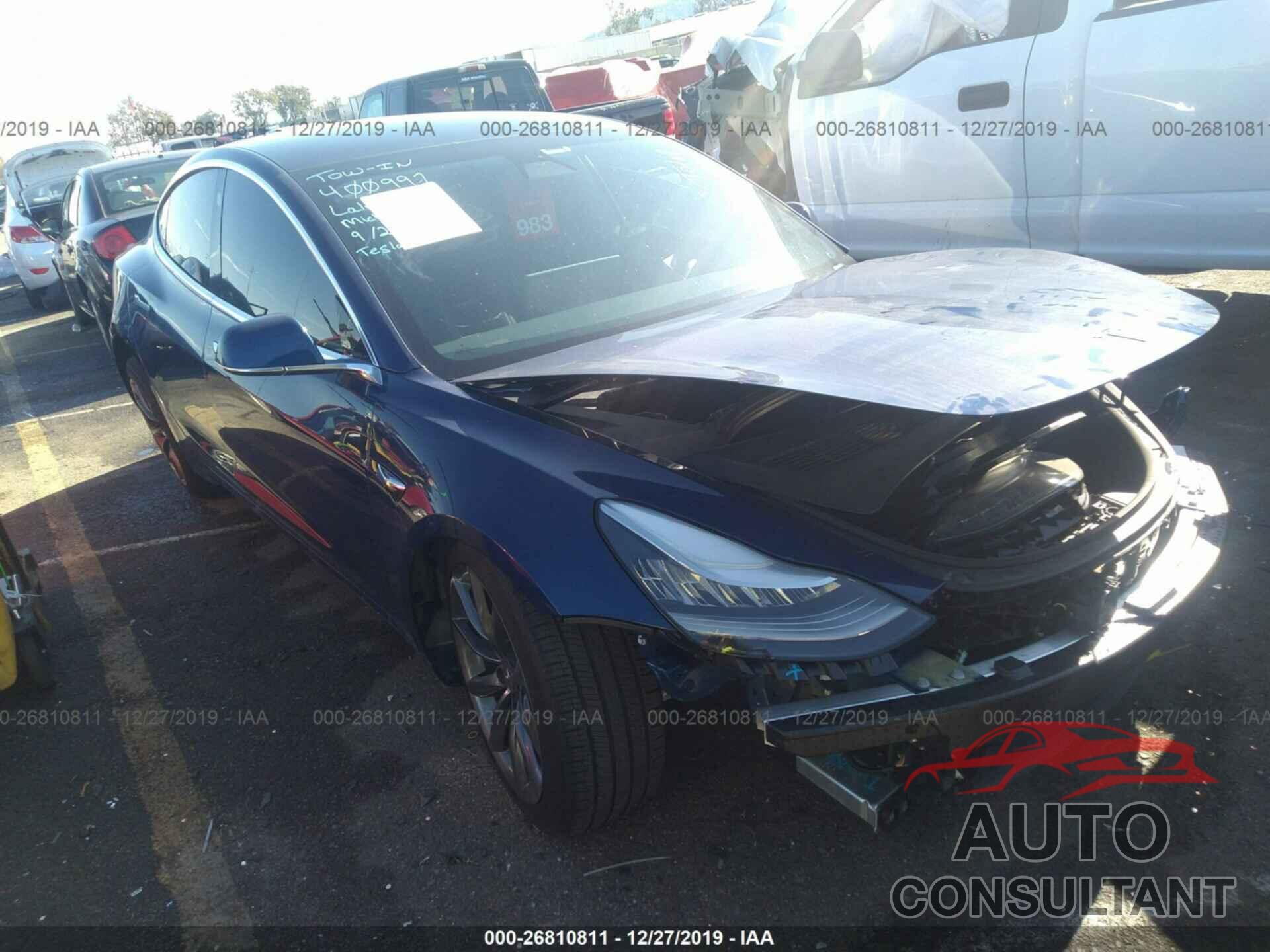 TESLA MODEL 3 2019 - 5YJ3E1EA0KF400991