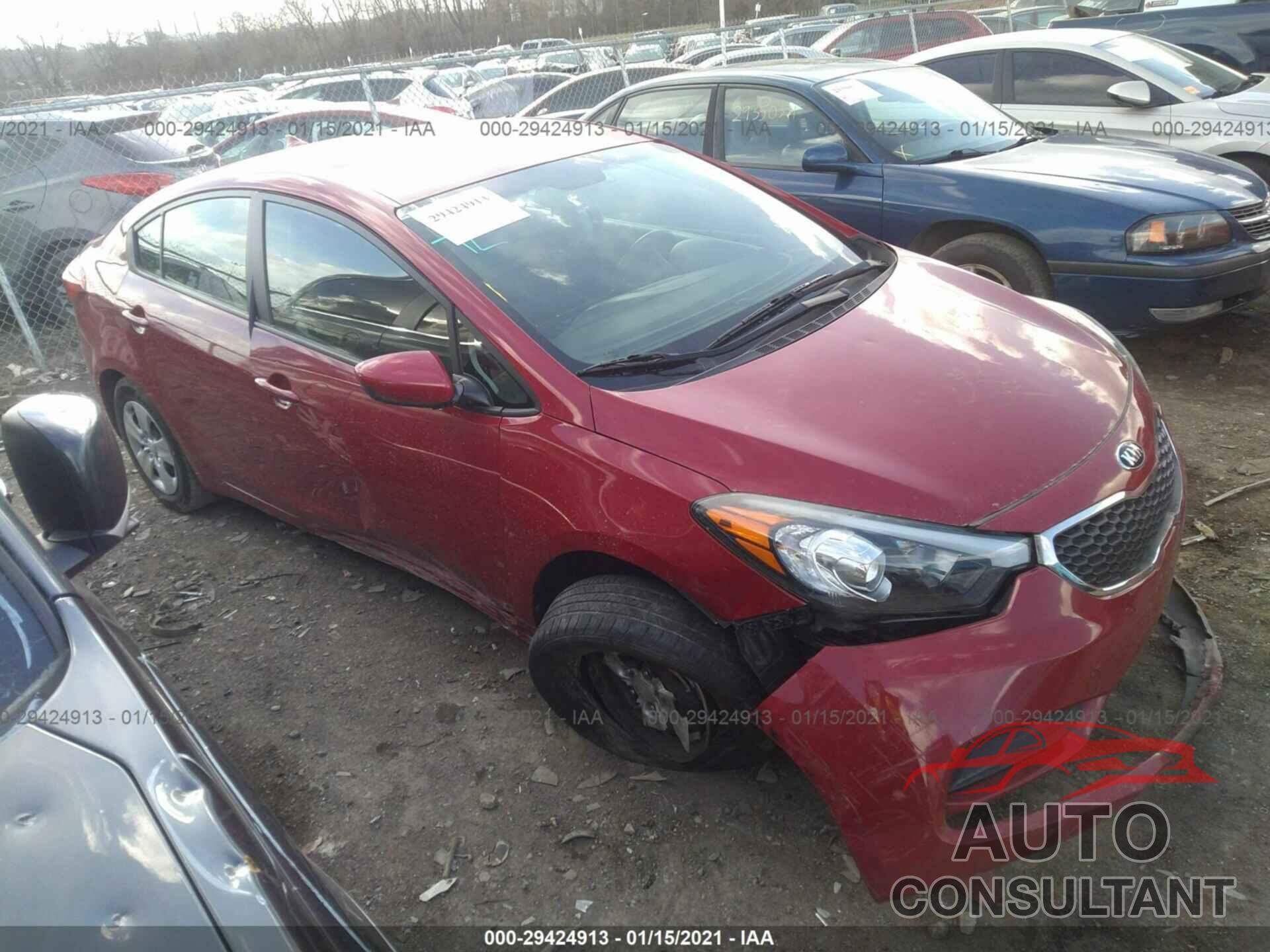 KIA FORTE 2016 - KNAFK4A64G5503927