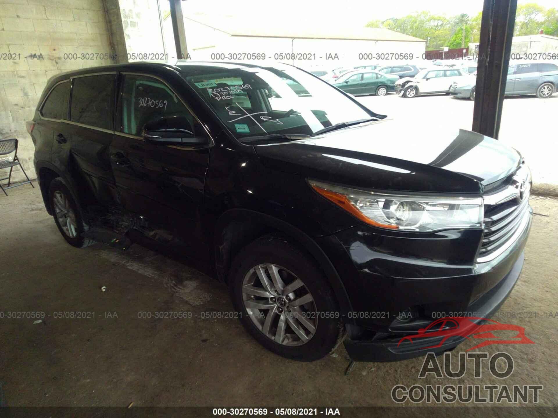 TOYOTA HIGHLANDER 2017 - 5TDZARFH5HS026981
