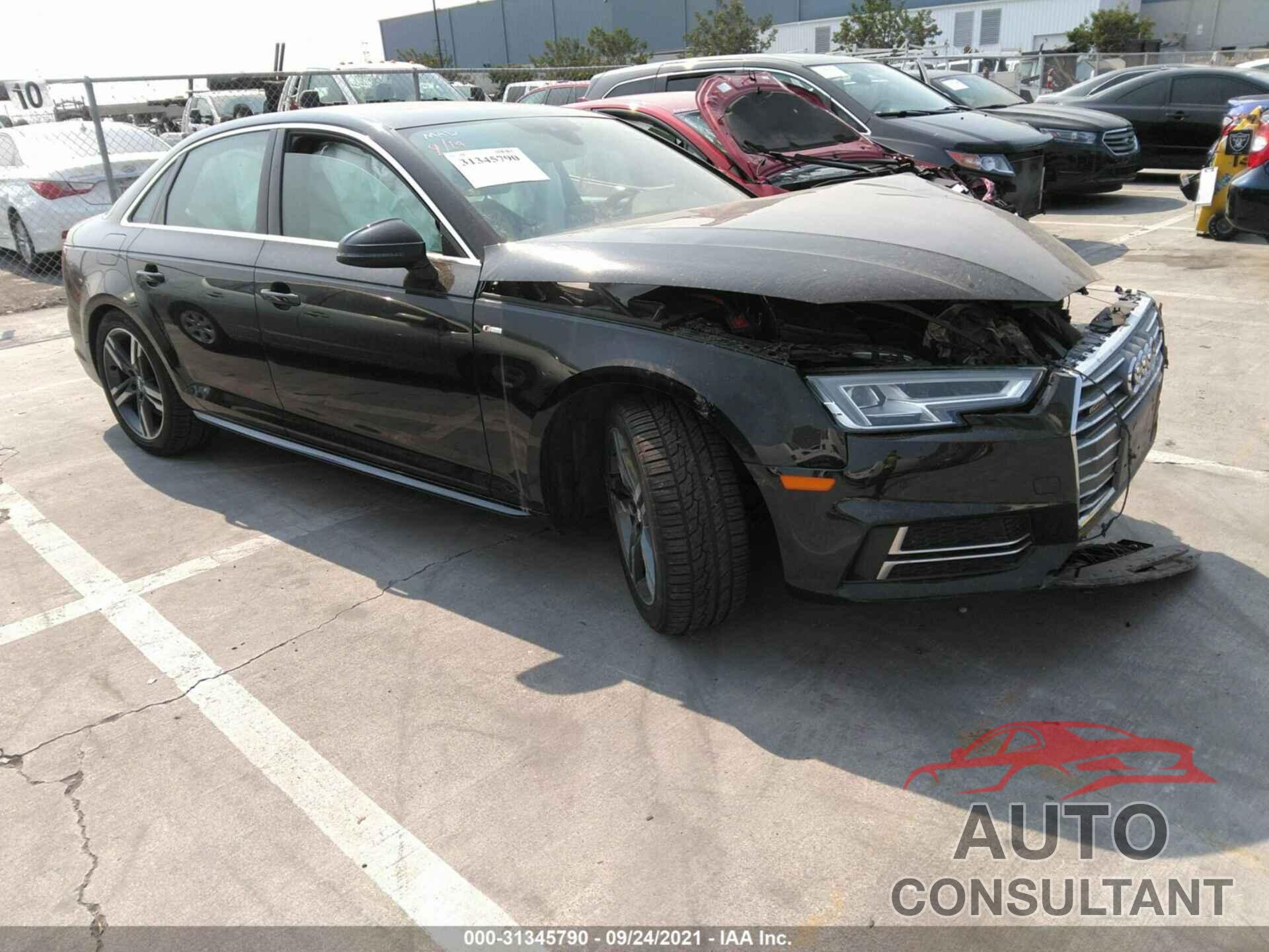 AUDI A4 2018 - WAUENAF48JA104347