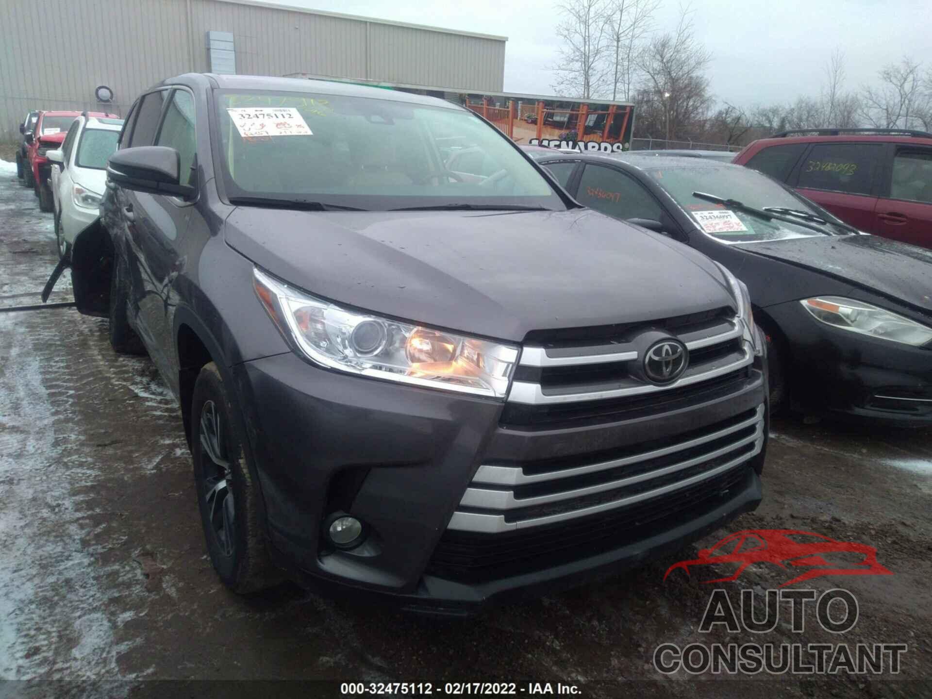 TOYOTA HIGHLANDER 2018 - 5TDBZRFH6JS820209