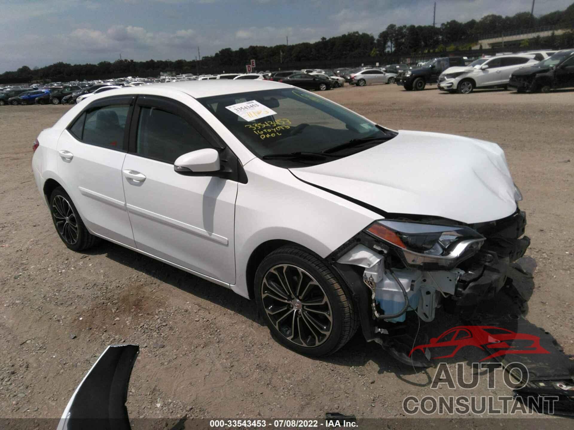 TOYOTA COROLLA 2016 - 2T1BURHE7GC540785