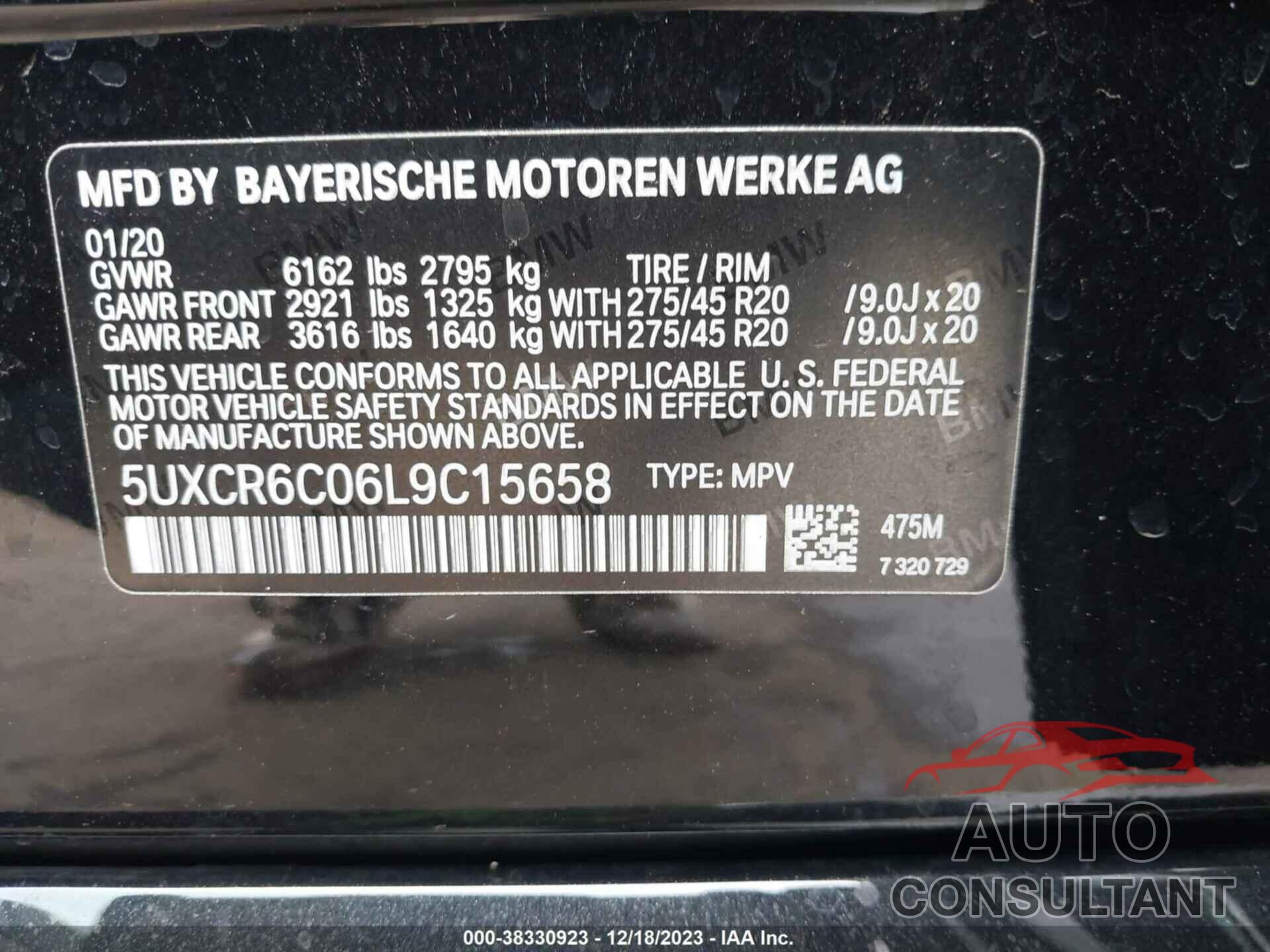 BMW X5 2020 - 5UXCR6C06L9C15658