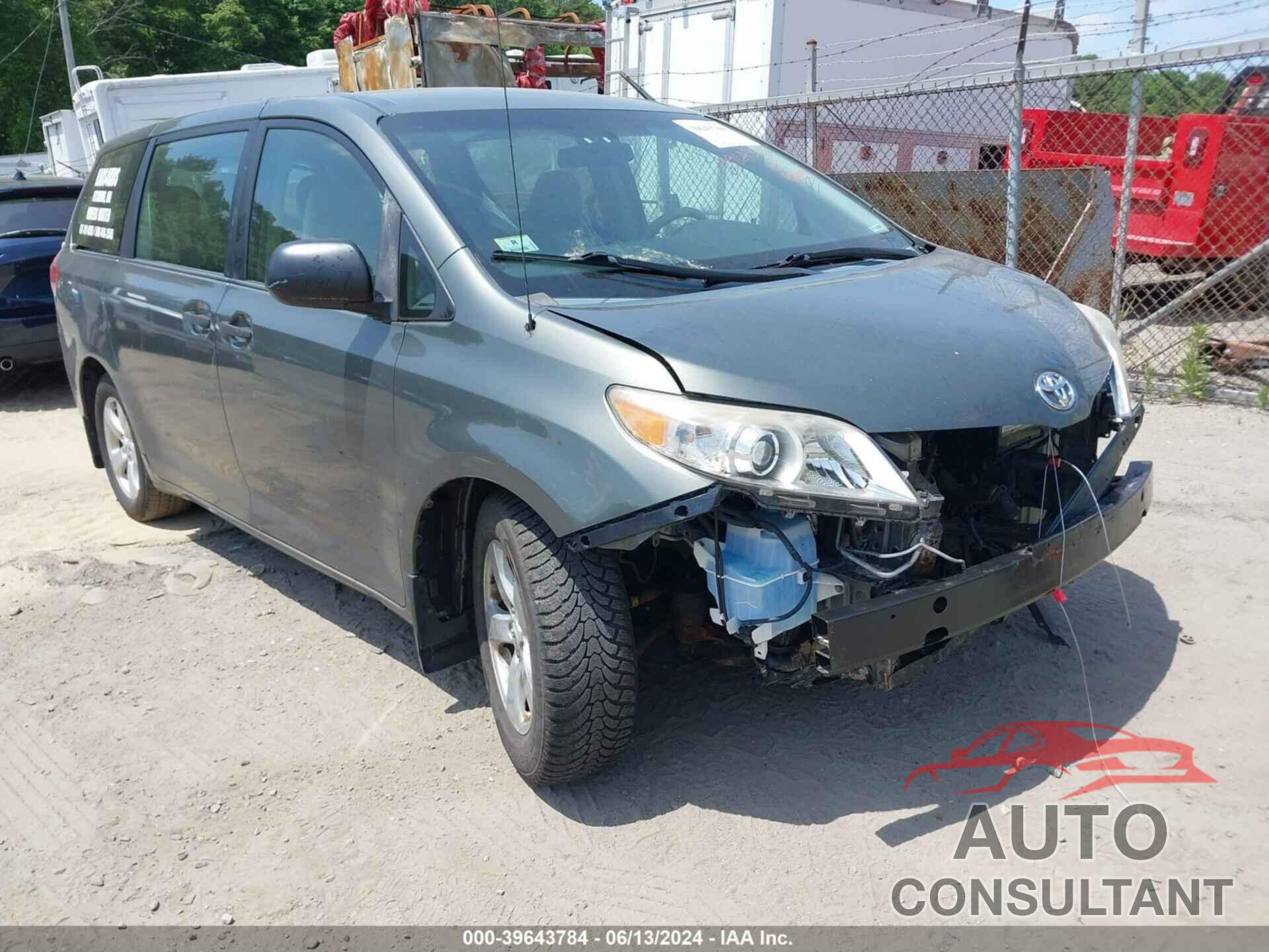 TOYOTA SIENNA 2012 - 5TDZK3DC8CS274703