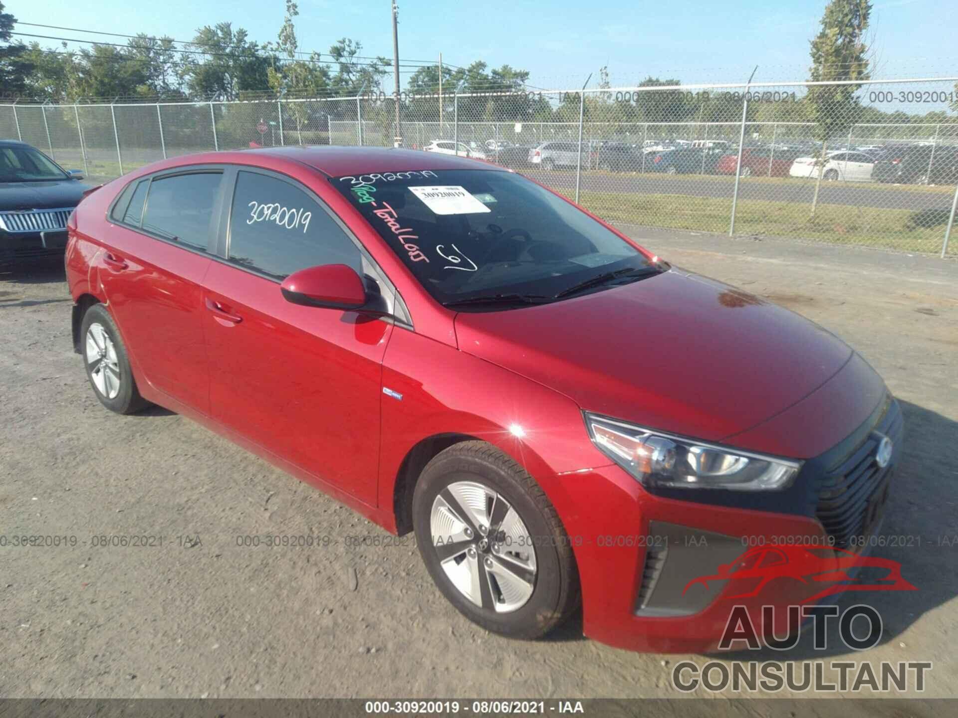 HYUNDAI IONIQ HYBRID 2019 - KMHC65LC6KU166724