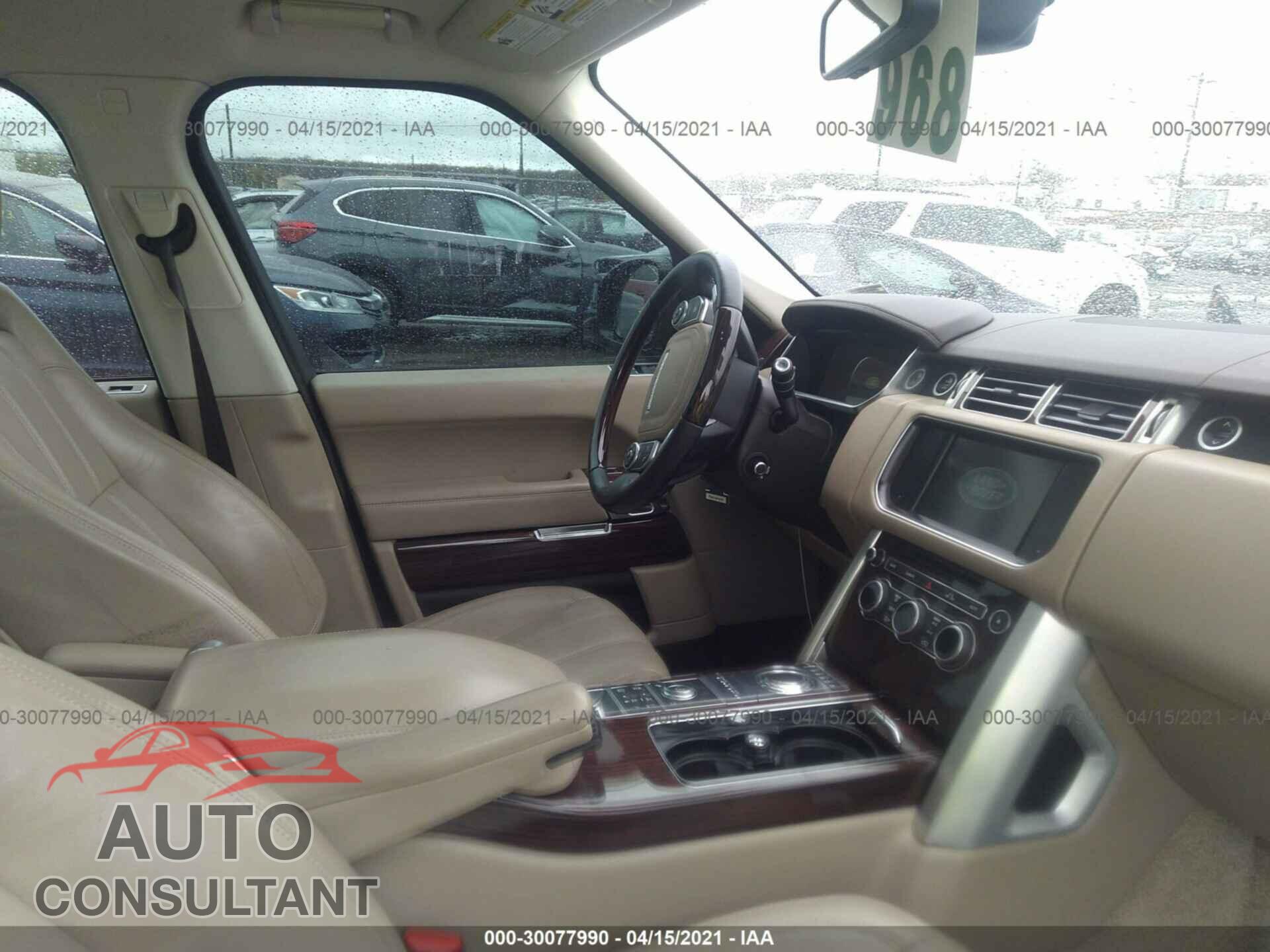 LAND ROVER RANGE ROVER 2016 - SALGS2EFXGA289113