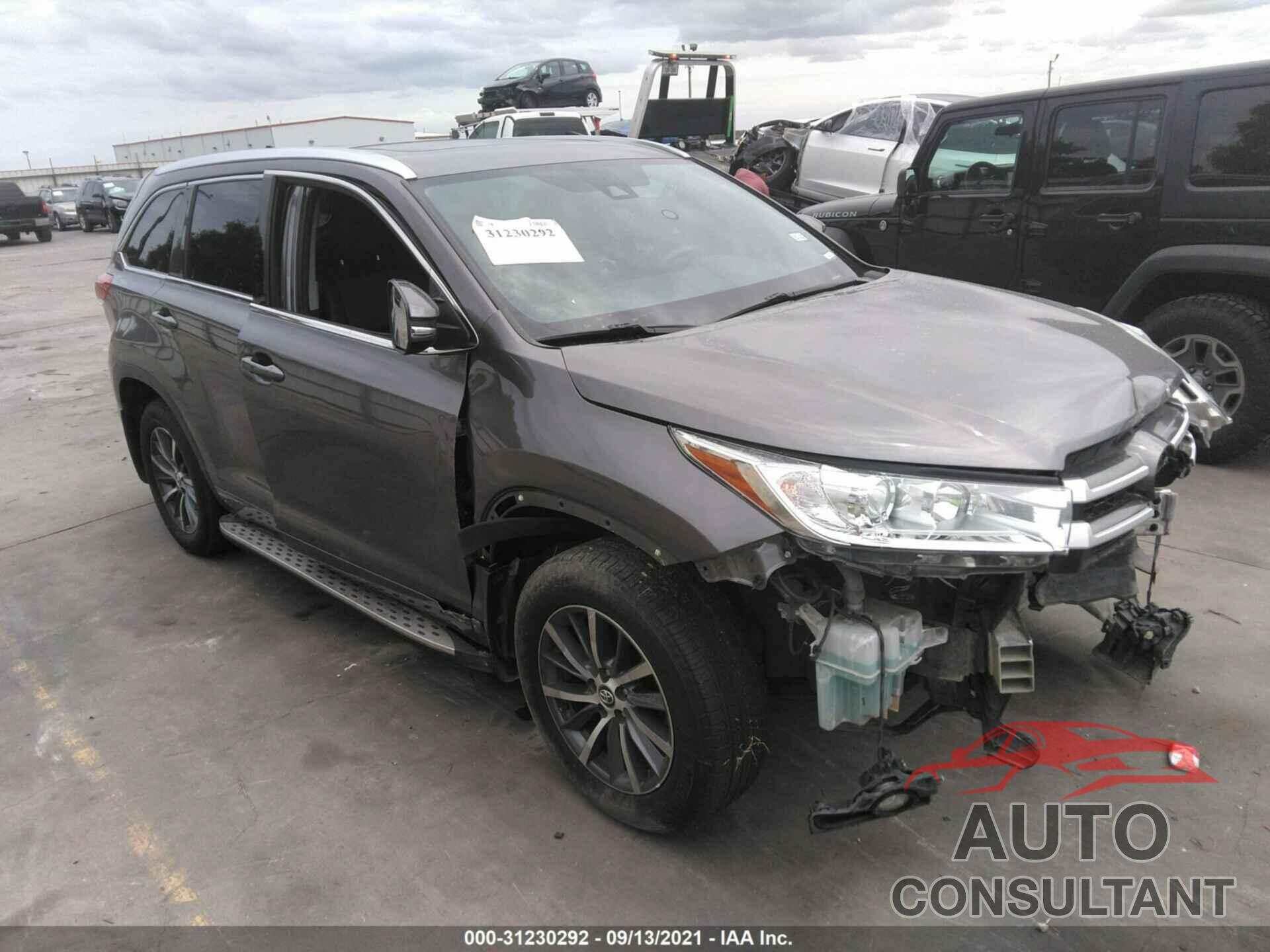 TOYOTA HIGHLANDER 2017 - 5TDJZRFH3HS455008