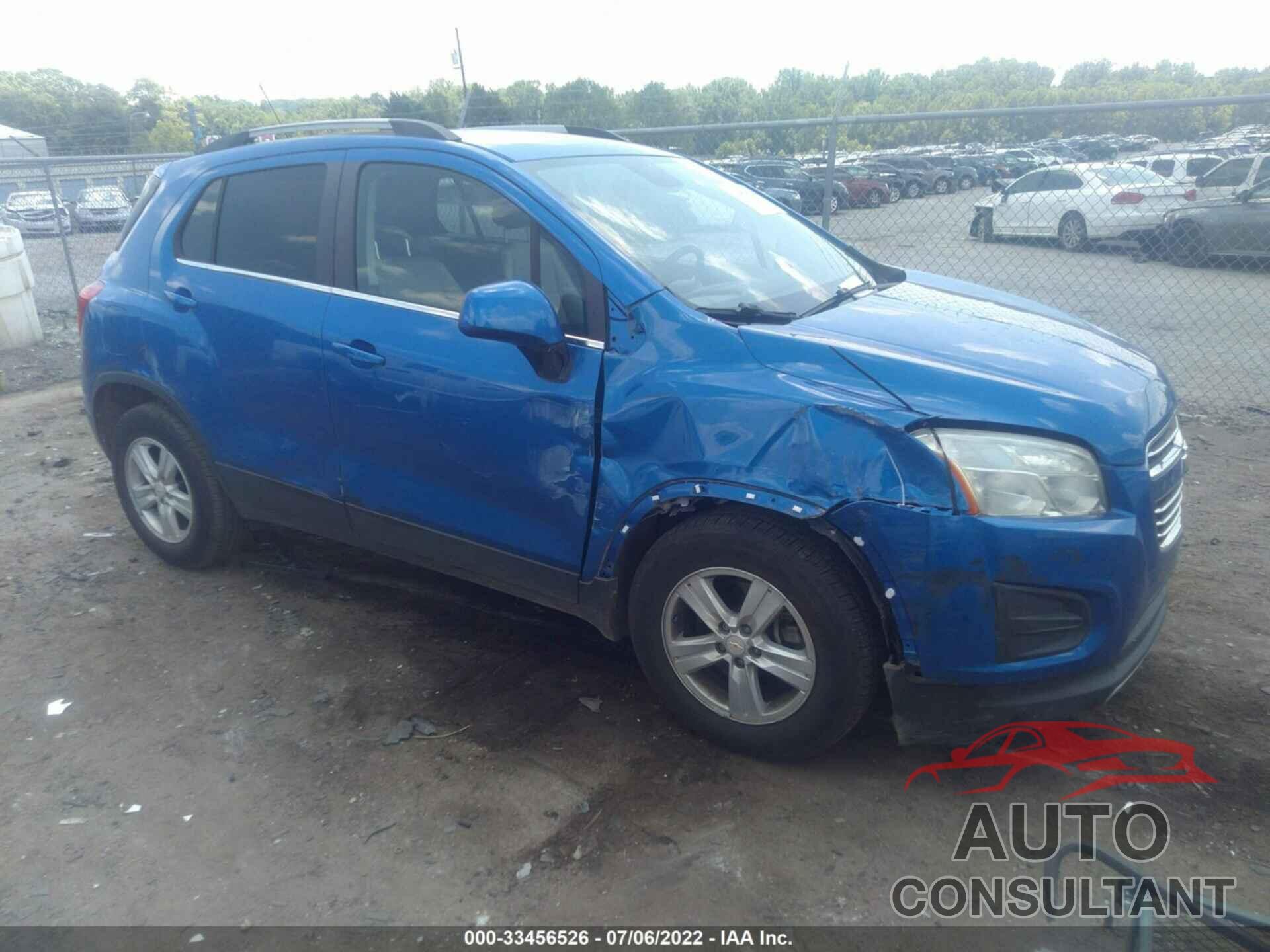 CHEVROLET TRAX 2016 - KL7CJLSB9GB591628