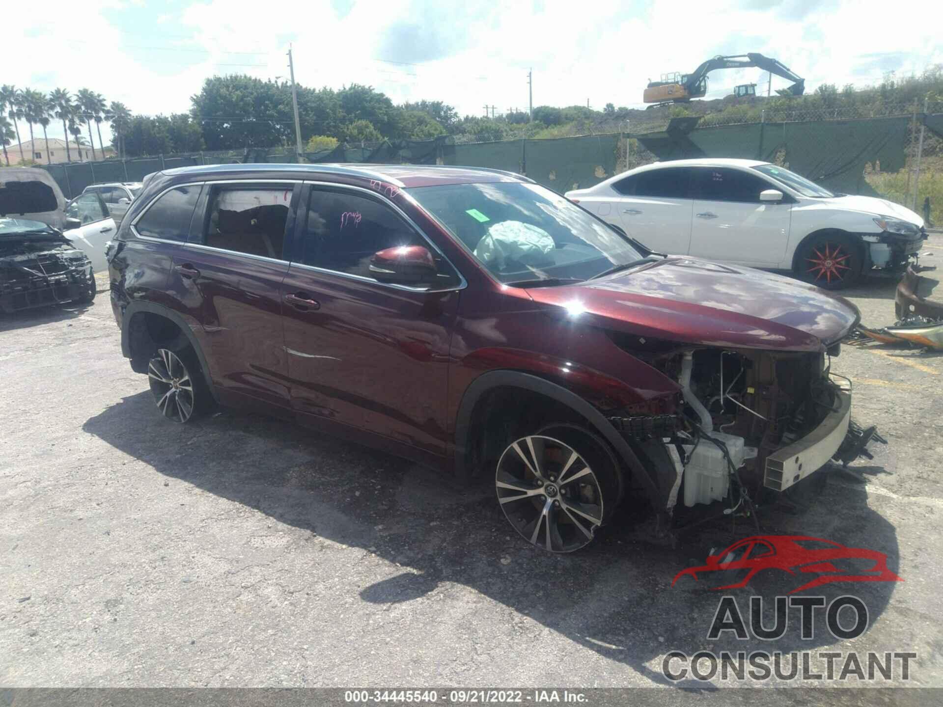 TOYOTA HIGHLANDER 2016 - 5TDKKRFH9GS145159