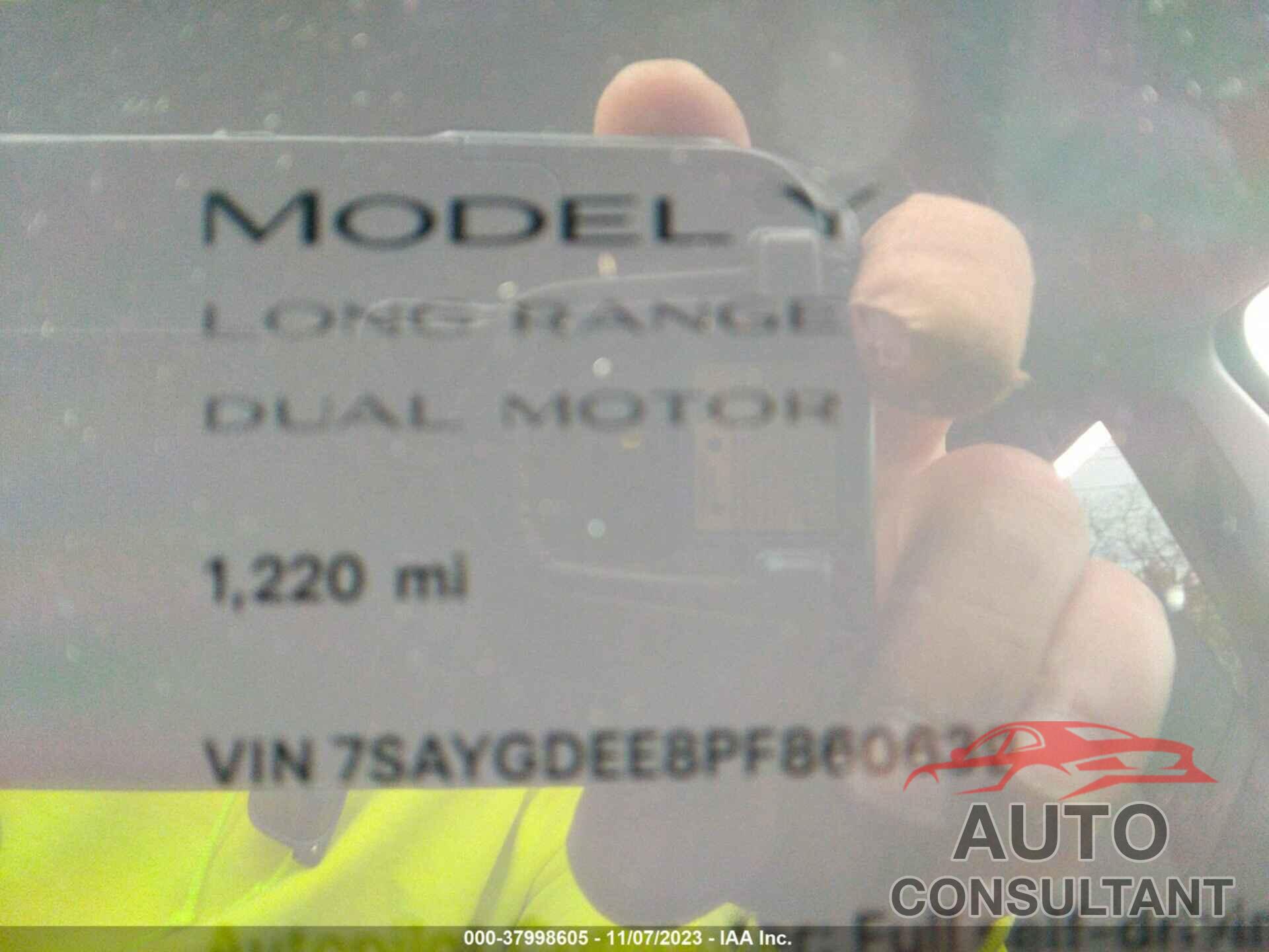 TESLA MODEL Y 2023 - 7SAYGDEE8PF860639