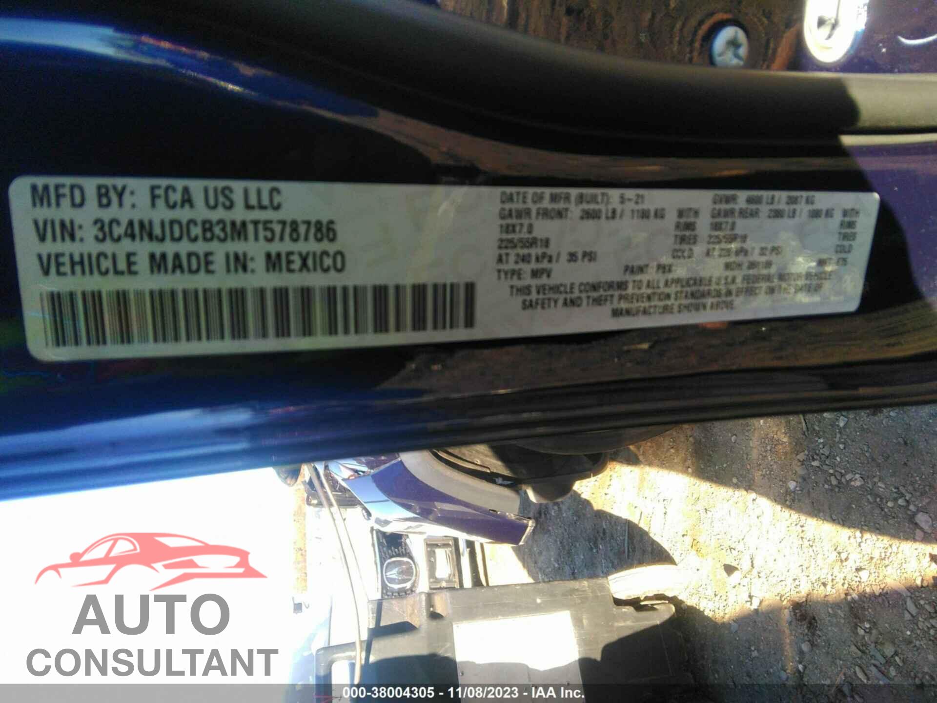 JEEP COMPASS 2021 - 3C4NJDCB3MT578786