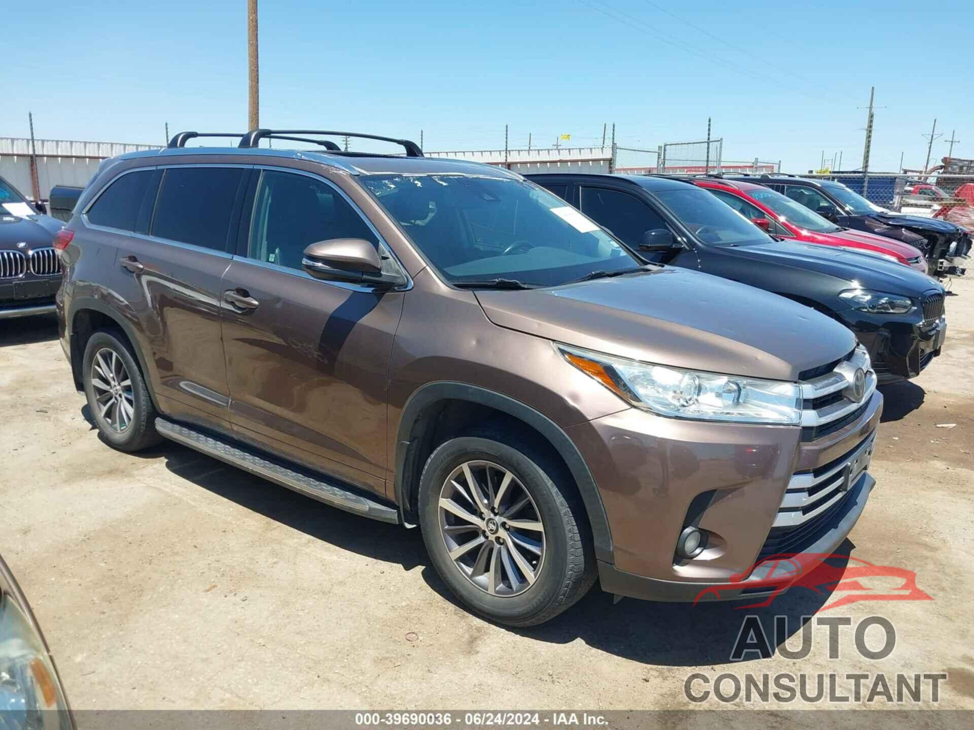 TOYOTA HIGHLANDER 2017 - 5TDJZRFH1HS443391