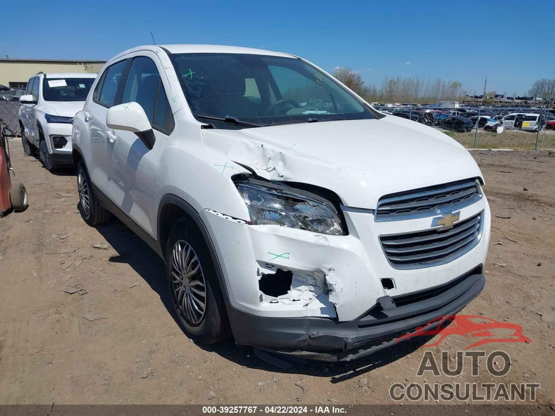 CHEVROLET TRAX 2016 - 3GNCJKSB9GL239197