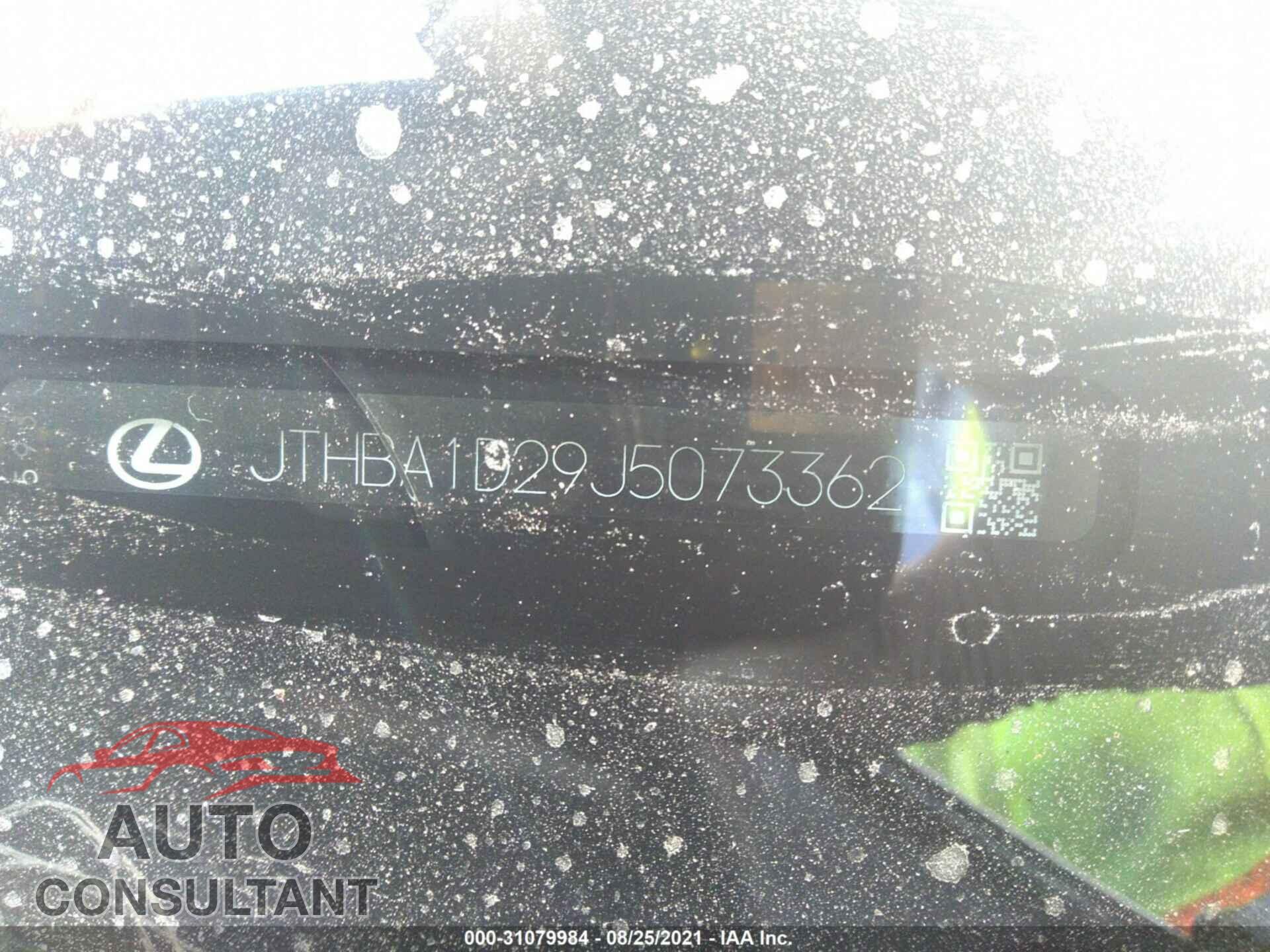 LEXUS IS 2018 - JTHBA1D29J5073362
