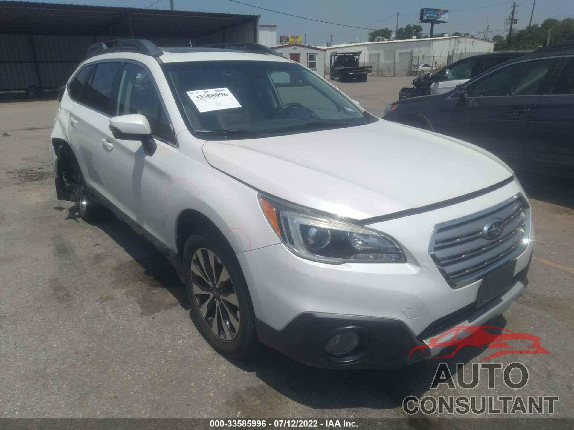 SUBARU OUTBACK 2016 - 4S4BSBNC1G3304167