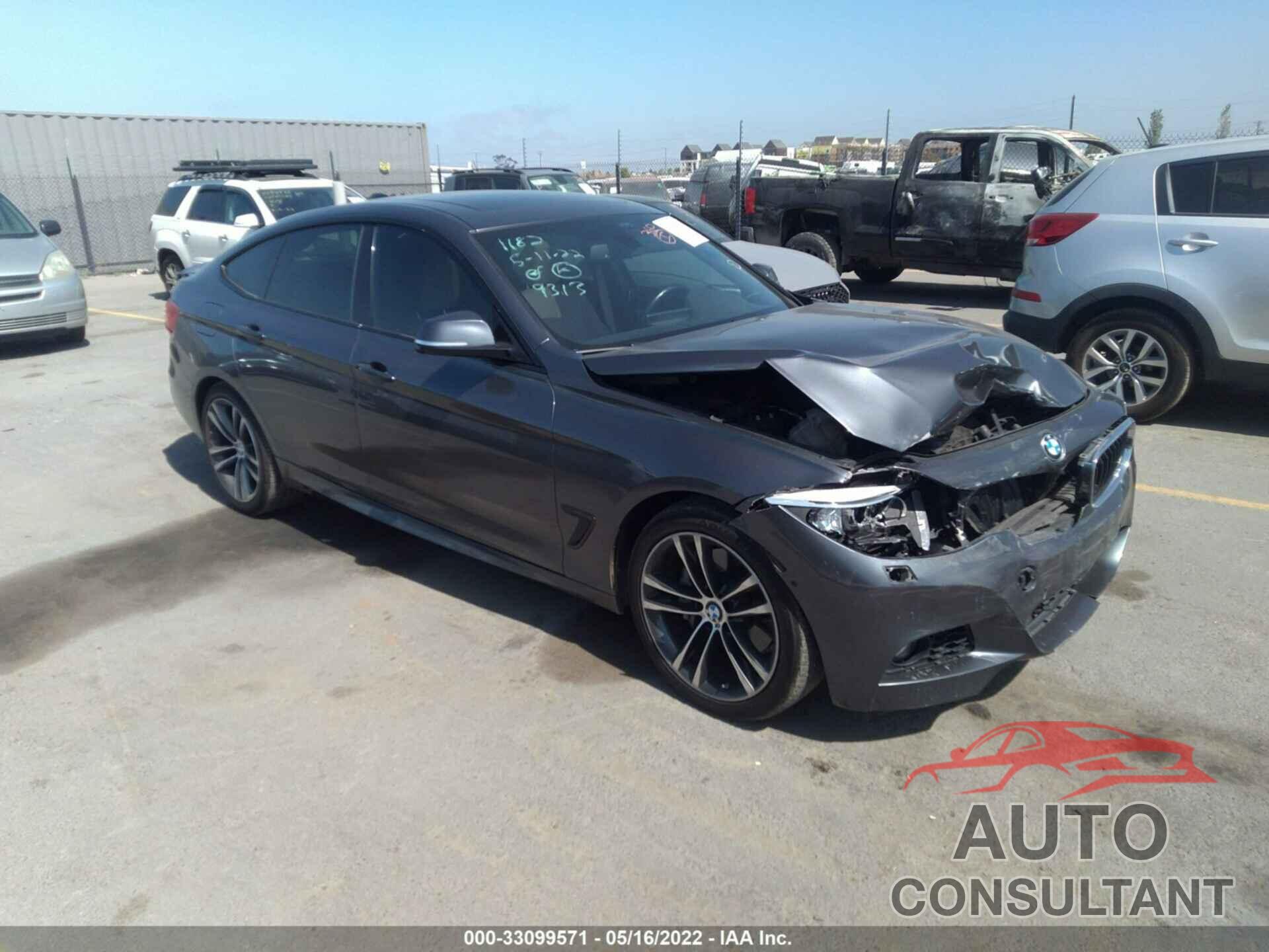 BMW 3 SERIES GRAN TURISMO 2016 - WBA3X9C57GD869313