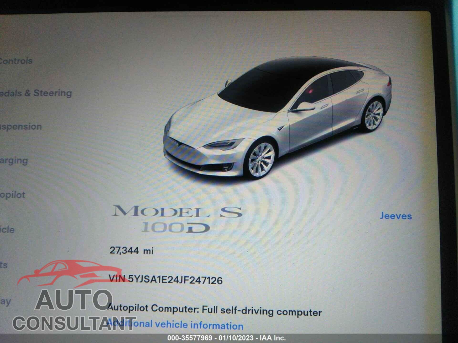 TESLA MODEL S 2018 - 5YJSA1E24JF247126