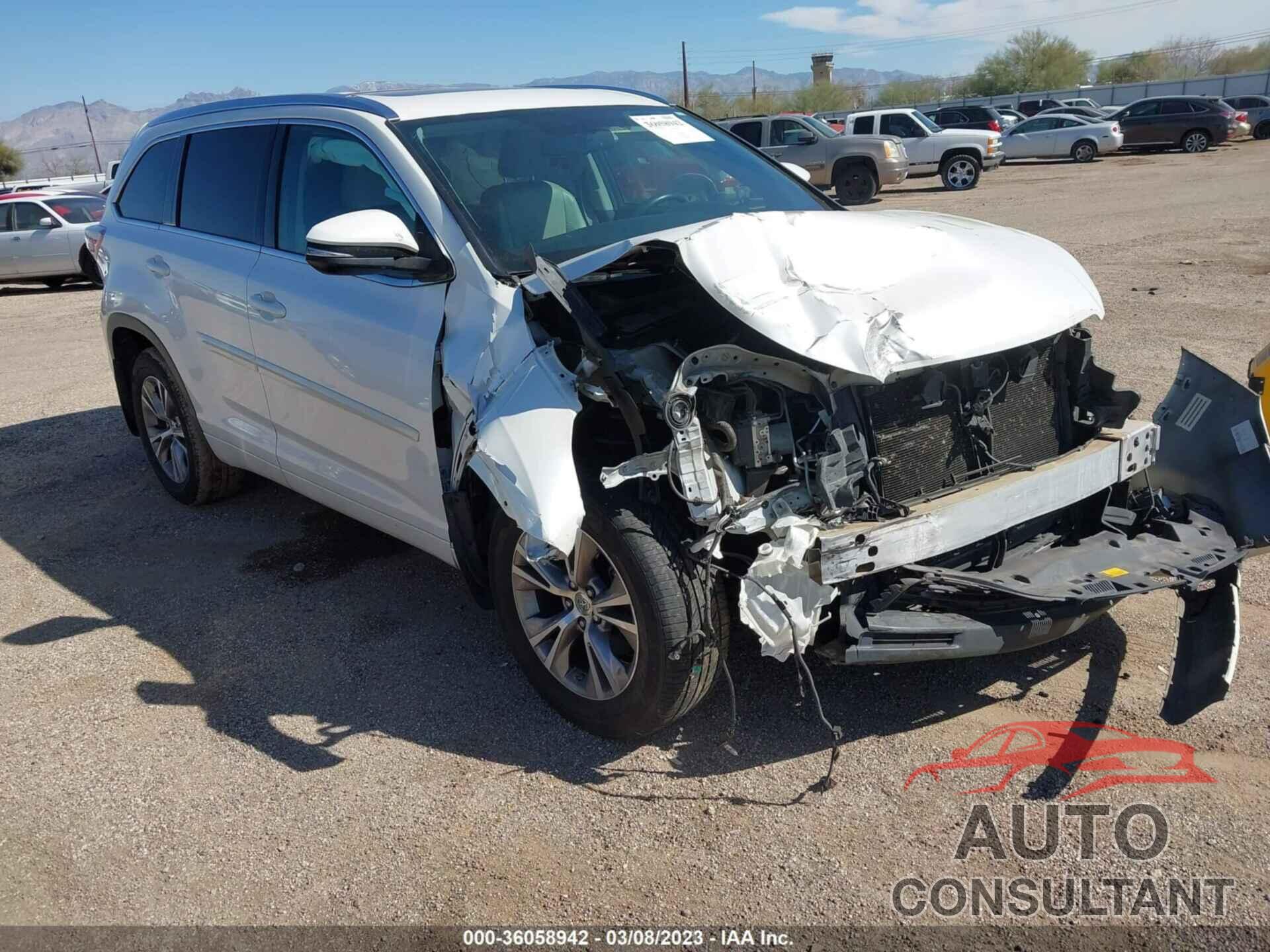 TOYOTA HIGHLANDER 2015 - 5TDJKRFH4FS144124