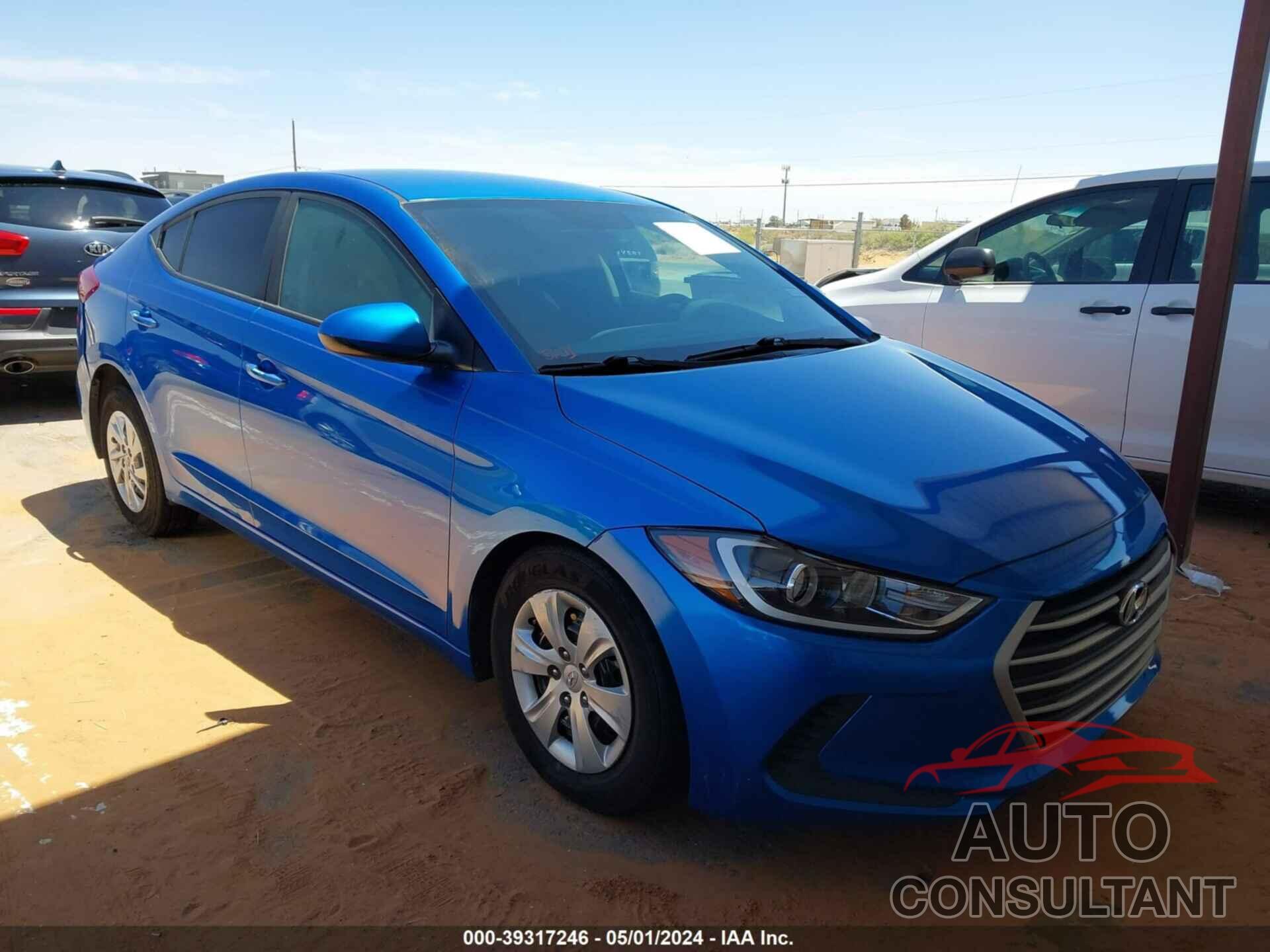 HYUNDAI ELANTRA 2017 - KMHD74LF9HU101302