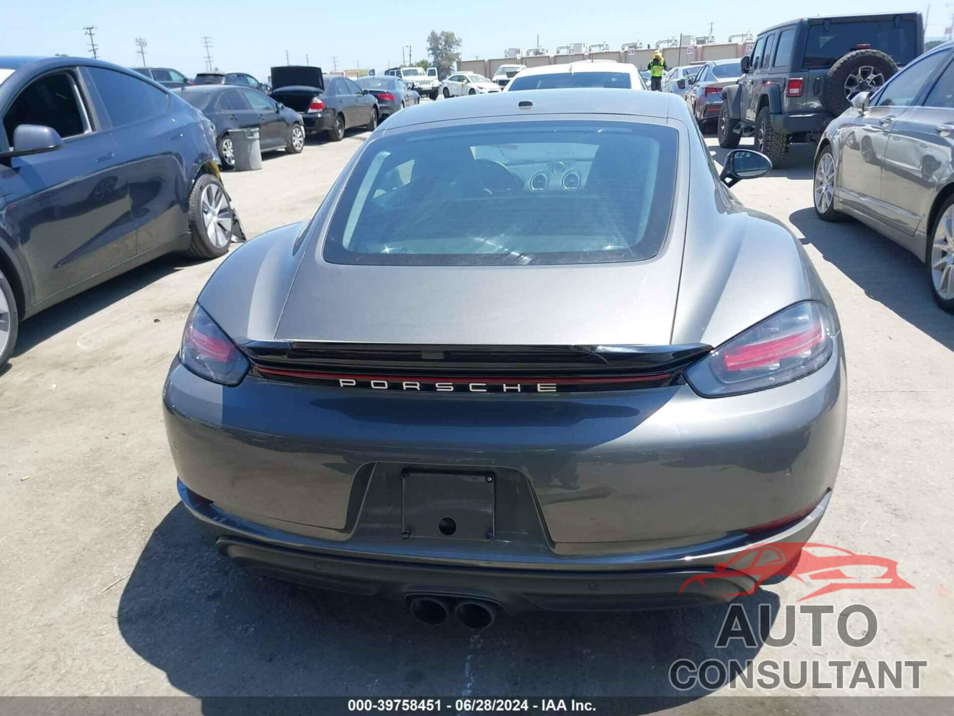 PORSCHE 718 CAYMAN 2019 - WP0AA2A8XKS260625