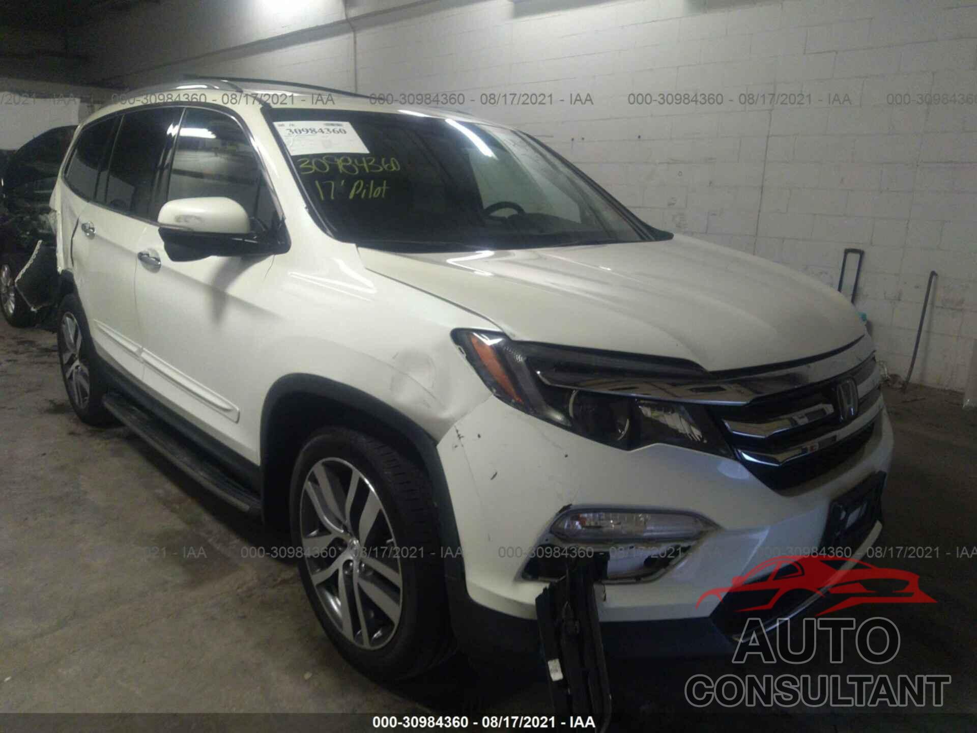 HONDA PILOT 2017 - 5FNYF6H91HB001050